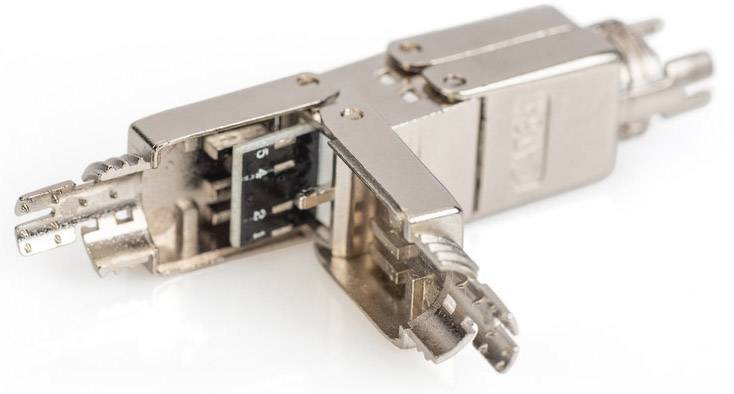 Digitus RJ45-Kupplung Netzwerk Adapter CAT 6a (Rohkabel CAT 7), CAT 6a, CAT 6 [1x LSA - 1x LSA] Silber
