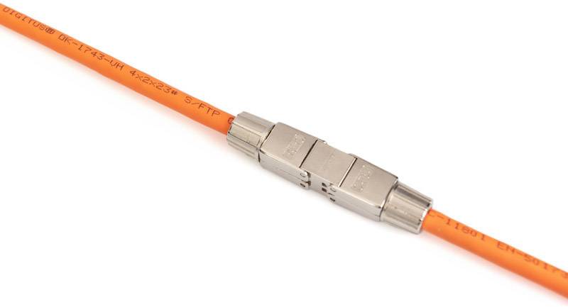Digitus RJ45-Kupplung Netzwerk Adapter CAT 6a (Rohkabel CAT 7), CAT 6a, CAT 6 [1x LSA - 1x LSA] Sil
