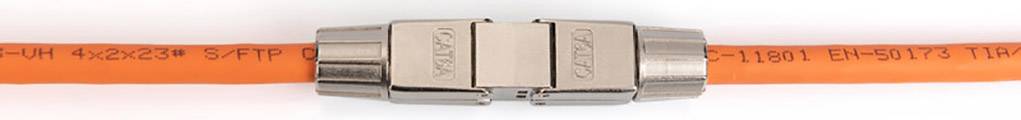 Digitus RJ45-Kupplung Netzwerk Adapter CAT 6a (Rohkabel CAT 7), CAT 6a, CAT 6 [1x LSA - 1x LSA] Sil