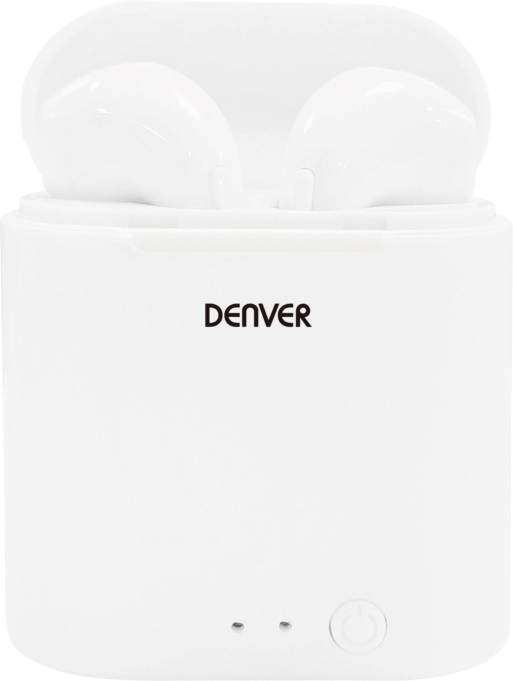 Denver TWE-36 In Ear Kopfhörer Bluetooth® Stereo Weiß Ladecase