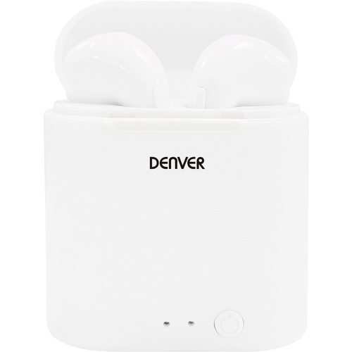 Denver TWE-36 In-ear headphones Bluetooth® (1075101) Stereo White Charging case