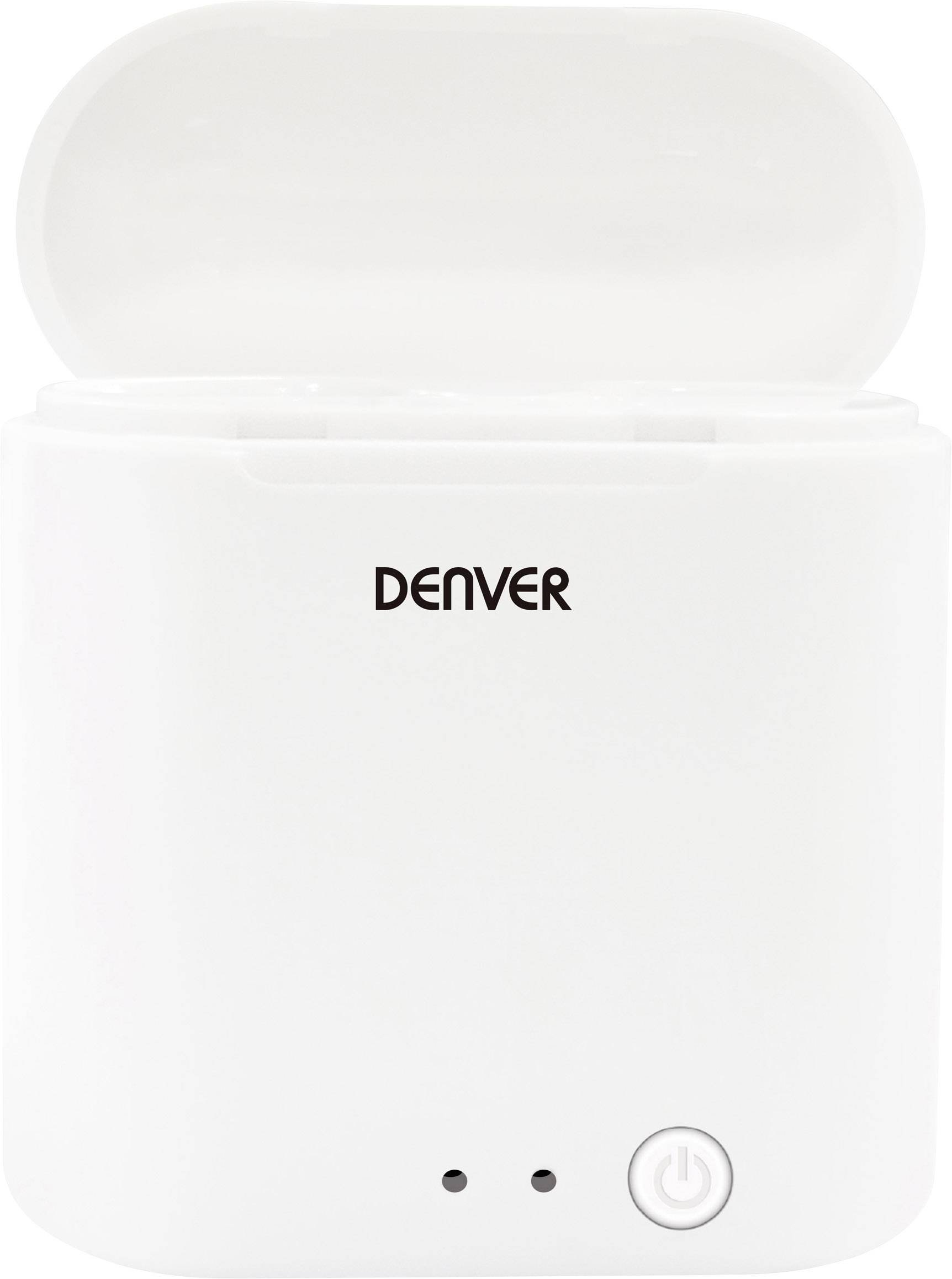 Denver TWE-36 In Ear Kopfhörer Bluetooth® Stereo Weiß Ladecase