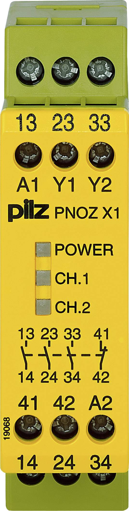 PILZ Sicherheitsschaltgerät PNOZ X1 24VAC/DC 3n/o 1n/c 3 Schließer, 1 Öffner (B x H x T) 22.5 x 87