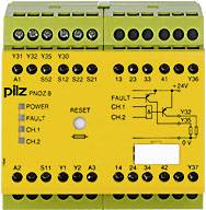 PILZ Sicherheitsschaltgerät PNOZ 8 24VDC 3n/o 1n/c 2so Betriebsspannung: 24 V/DC 3 Schließer, 1 Öffner (B x H x T) 90 x 87