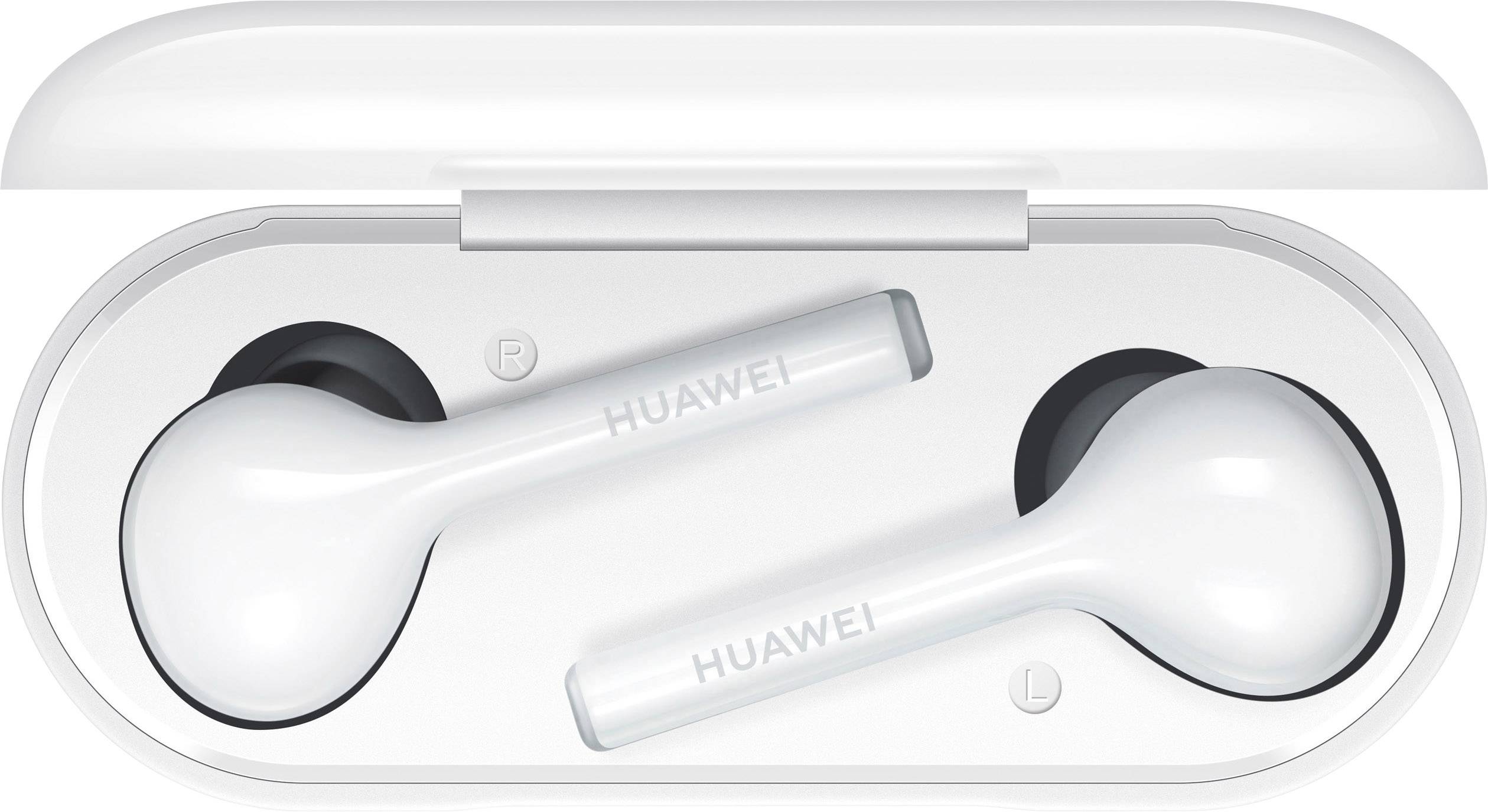 HUAWEI FreeBuds lite In Ear Kopfhörer Bluetooth® Weiß Noise Cancelling Schweißresistent, Wasserbeständig, Touch-Steuerung