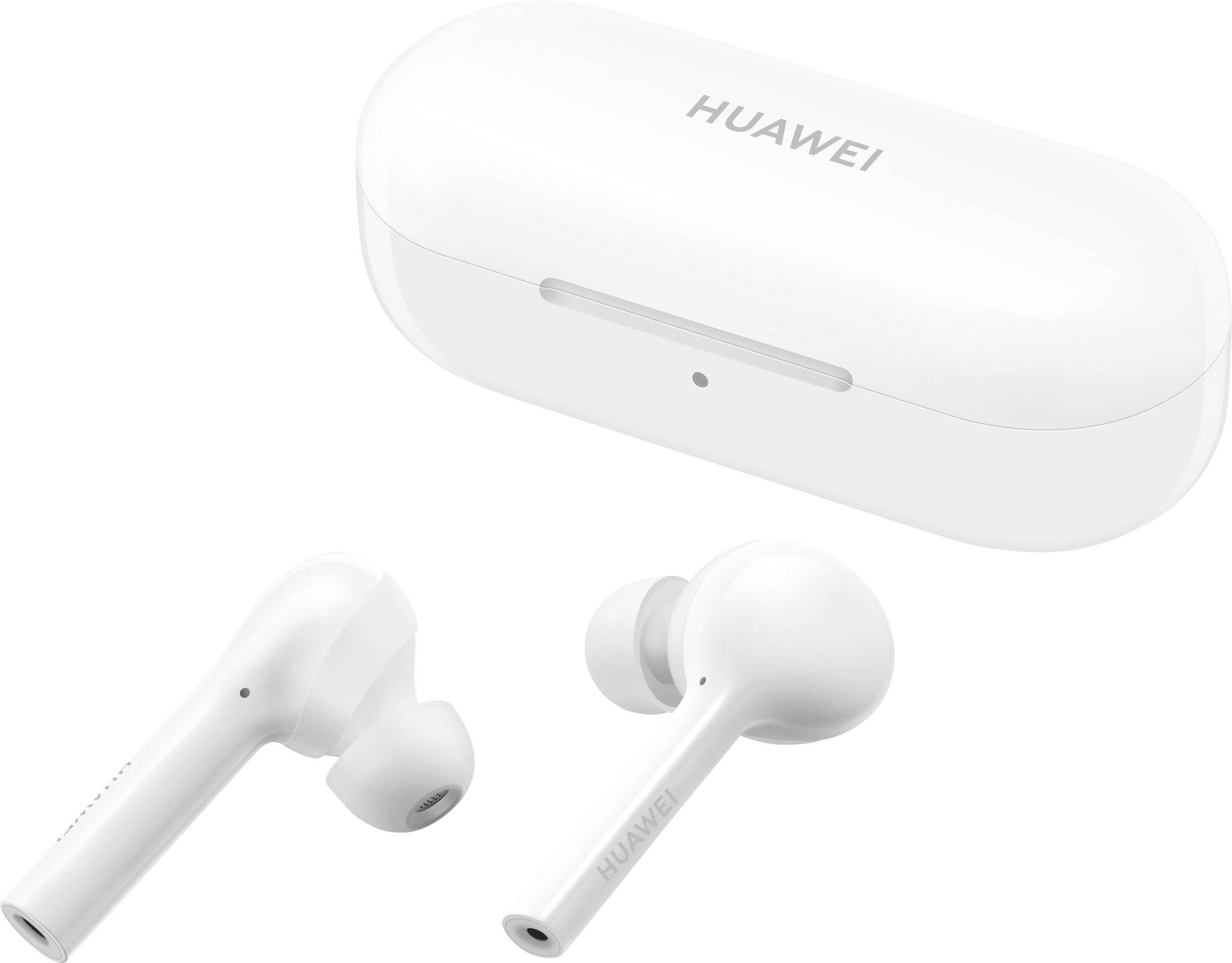 HUAWEI FreeBuds lite In Ear Kopfhörer Bluetooth® Weiß Noise Cancelling Schweißresistent, Wasserbeständig, Touch-Steuerung