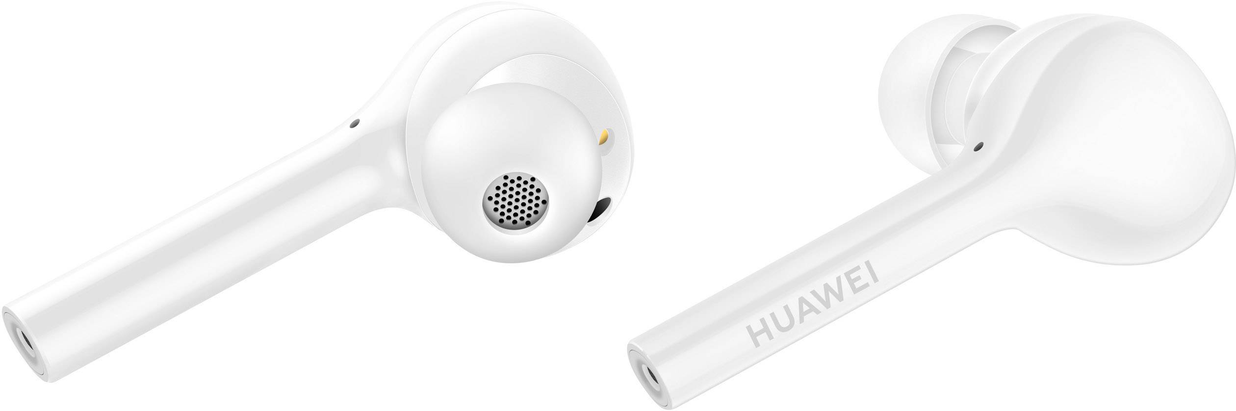 HUAWEI FreeBuds lite In Ear Kopfhörer Bluetooth® Weiß Noise Cancelling Schweißresistent, Wasserbeständig, Touch-Steuerung