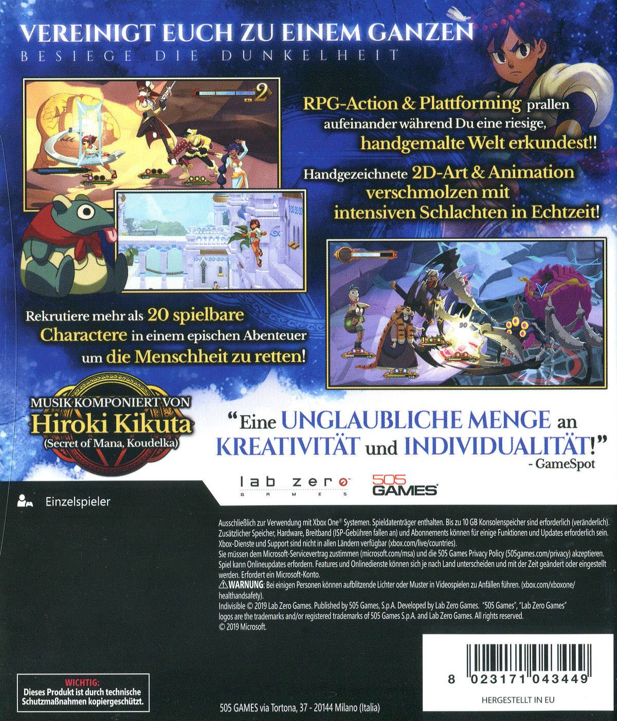 Indivisible Xbox One USK: 12