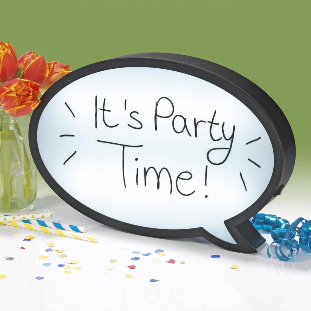 Easymaxx LED-Lichtbox Sprechblase 04047 Dekoleuchte Sprechblase Schwarz, Weiß