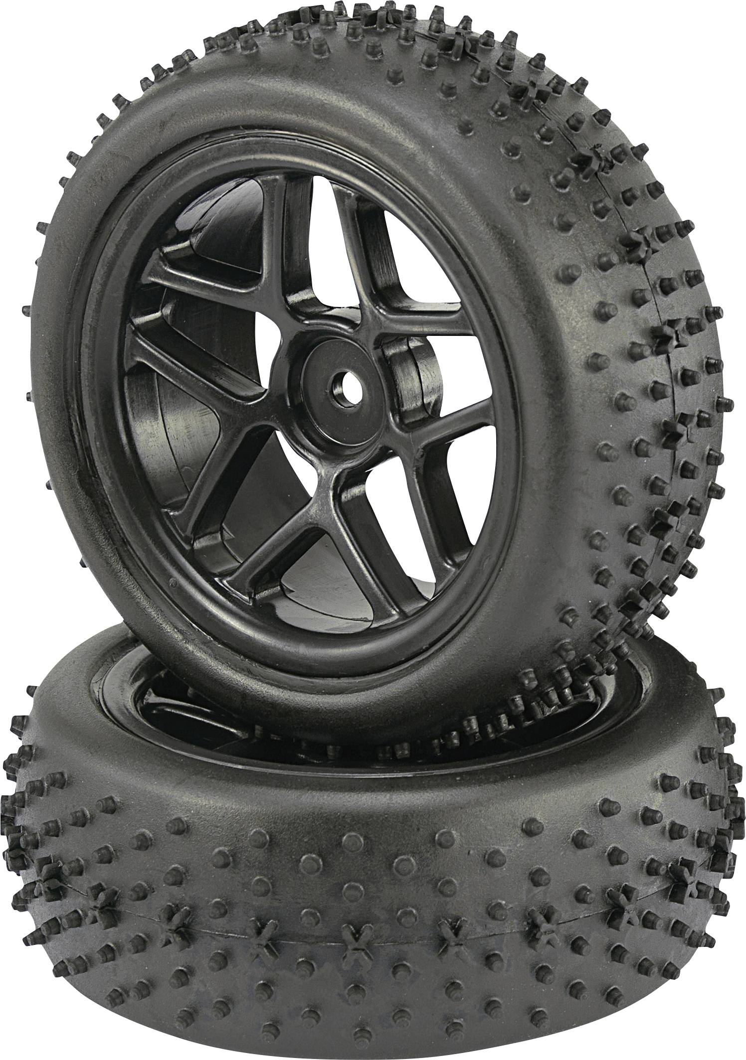 Reely 1:10 Buggy Kompletträder Spike 5-Doppelspeichen Schwarz 2 St.