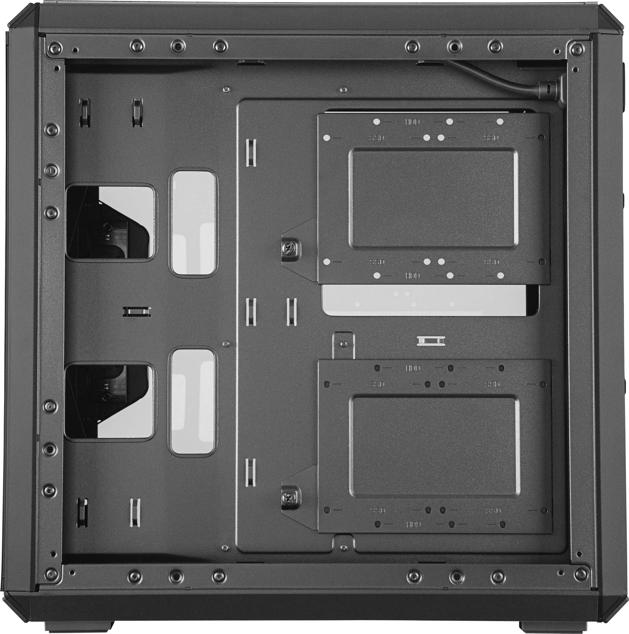 Cooler Master MasterBox Q500L Midi-Tower PC-Gehäuse Schwarz 1 vorinstallierter Lüfter, Seitenfenste