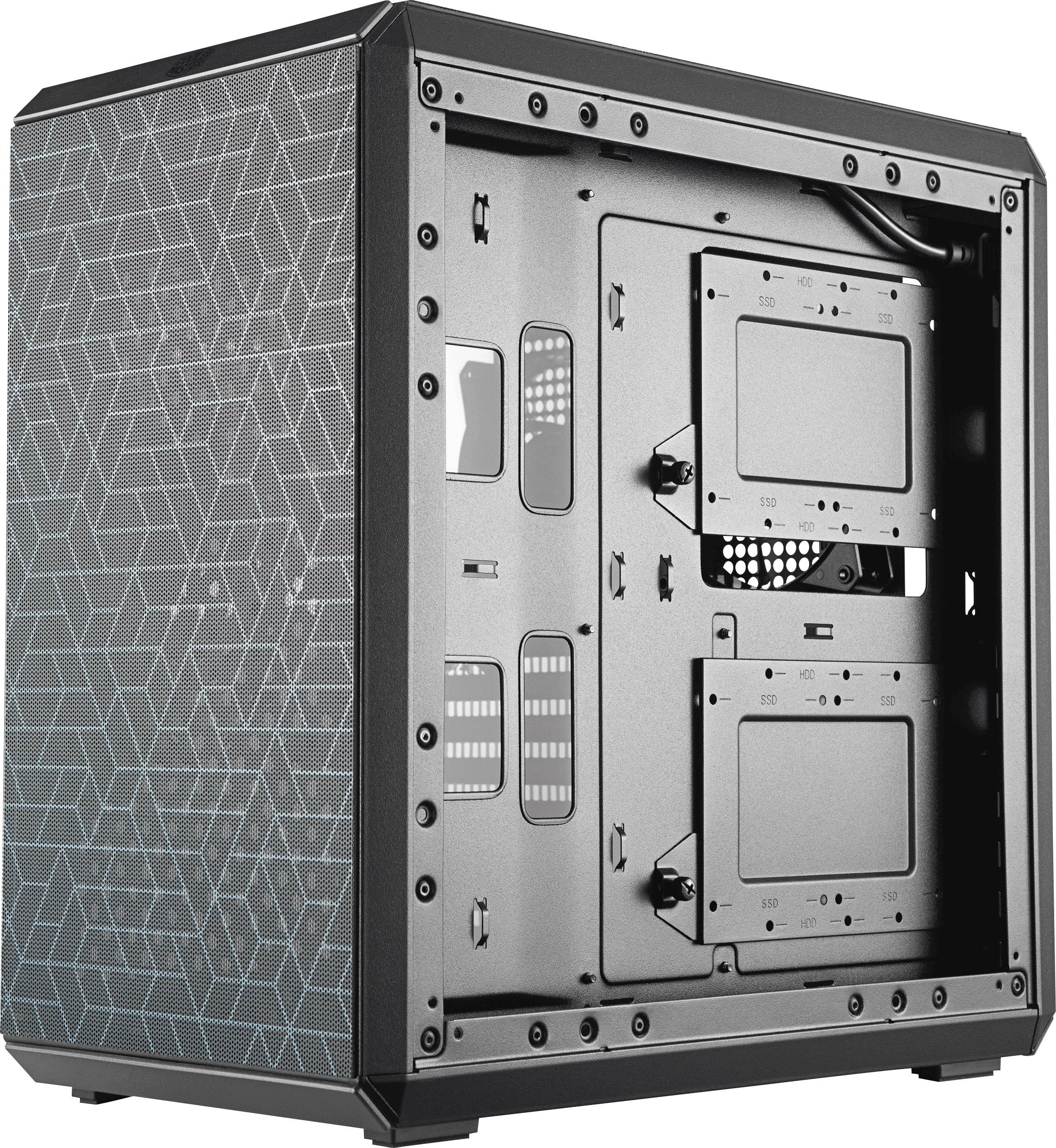 Cooler Master MasterBox Q500L Midi-Tower PC-Gehäuse Schwarz 1 vorinstallierter Lüfter, Seitenfenste