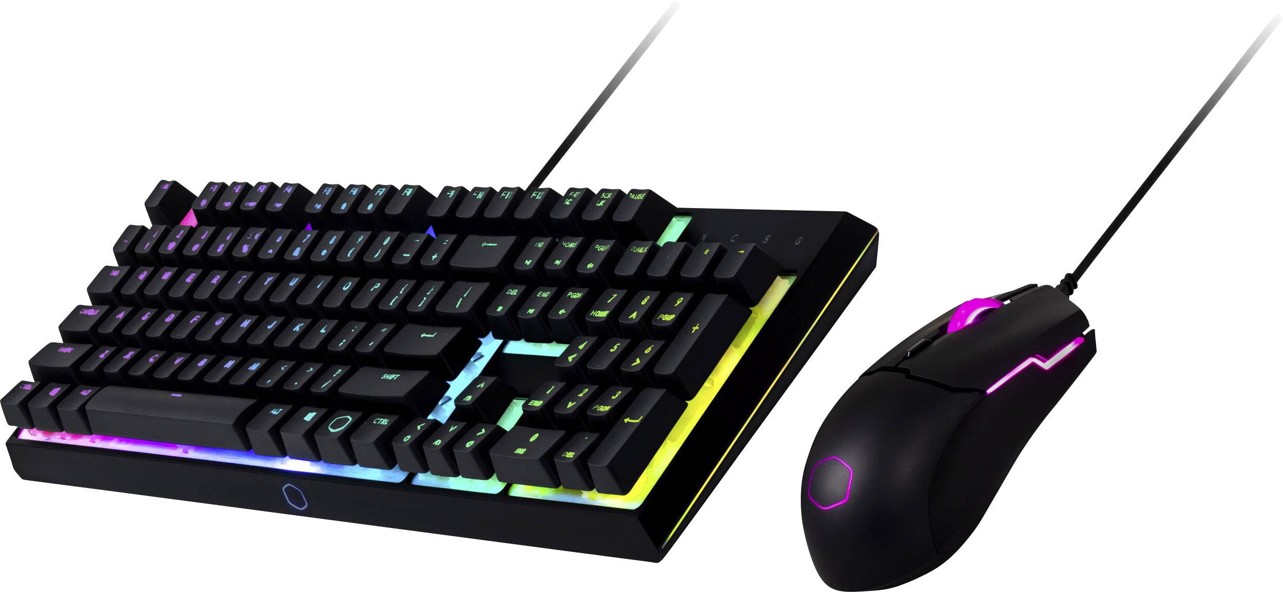 Cooler Master MS110 USB Gaming-Tastatur, Maus-Set Beleuchtet Deutsch, QWERTZ, Windows® Schwarz