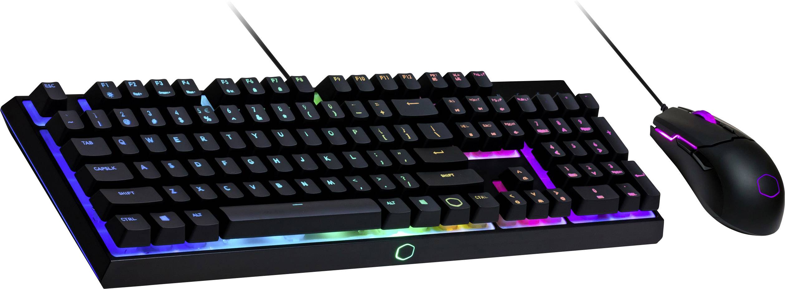 Cooler Master MS110 USB Gaming-Tastatur, Maus-Set Beleuchtet Deutsch, QWERTZ, Windows® Schwarz