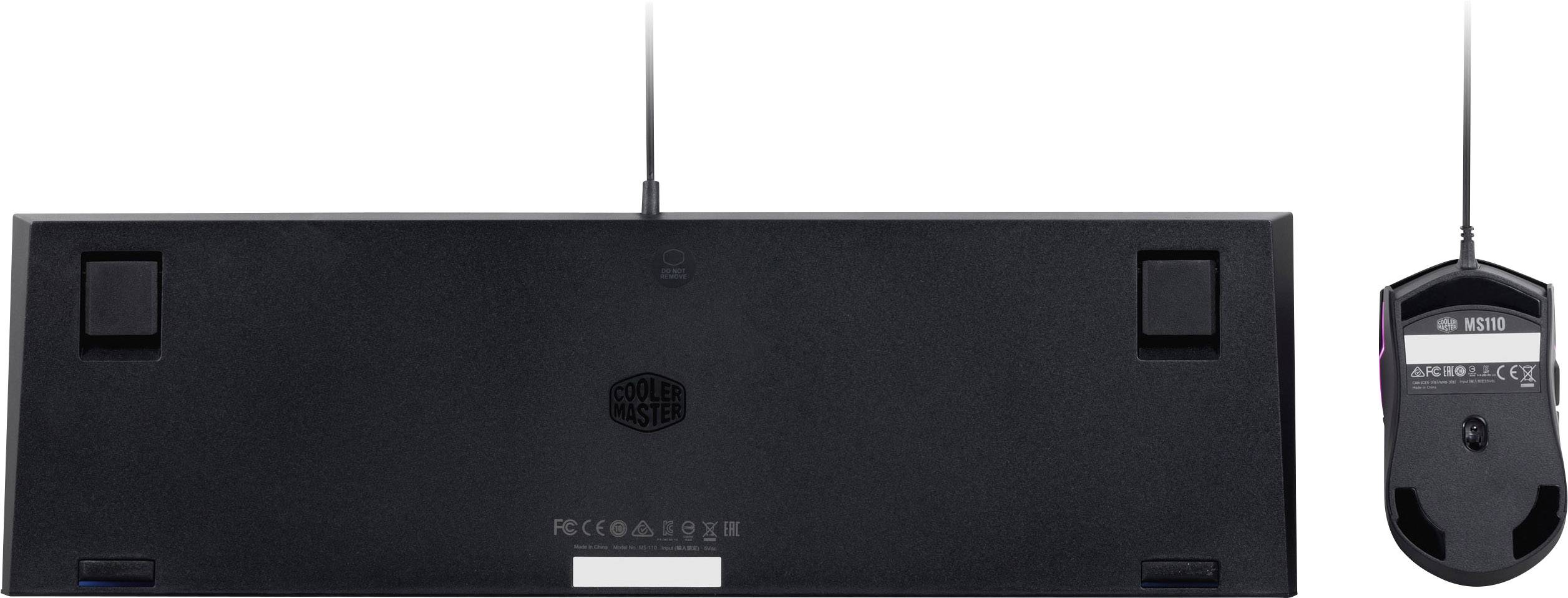 Cooler Master MS110 USB Gaming-Tastatur, Maus-Set Beleuchtet Deutsch, QWERTZ, Windows® Schwarz