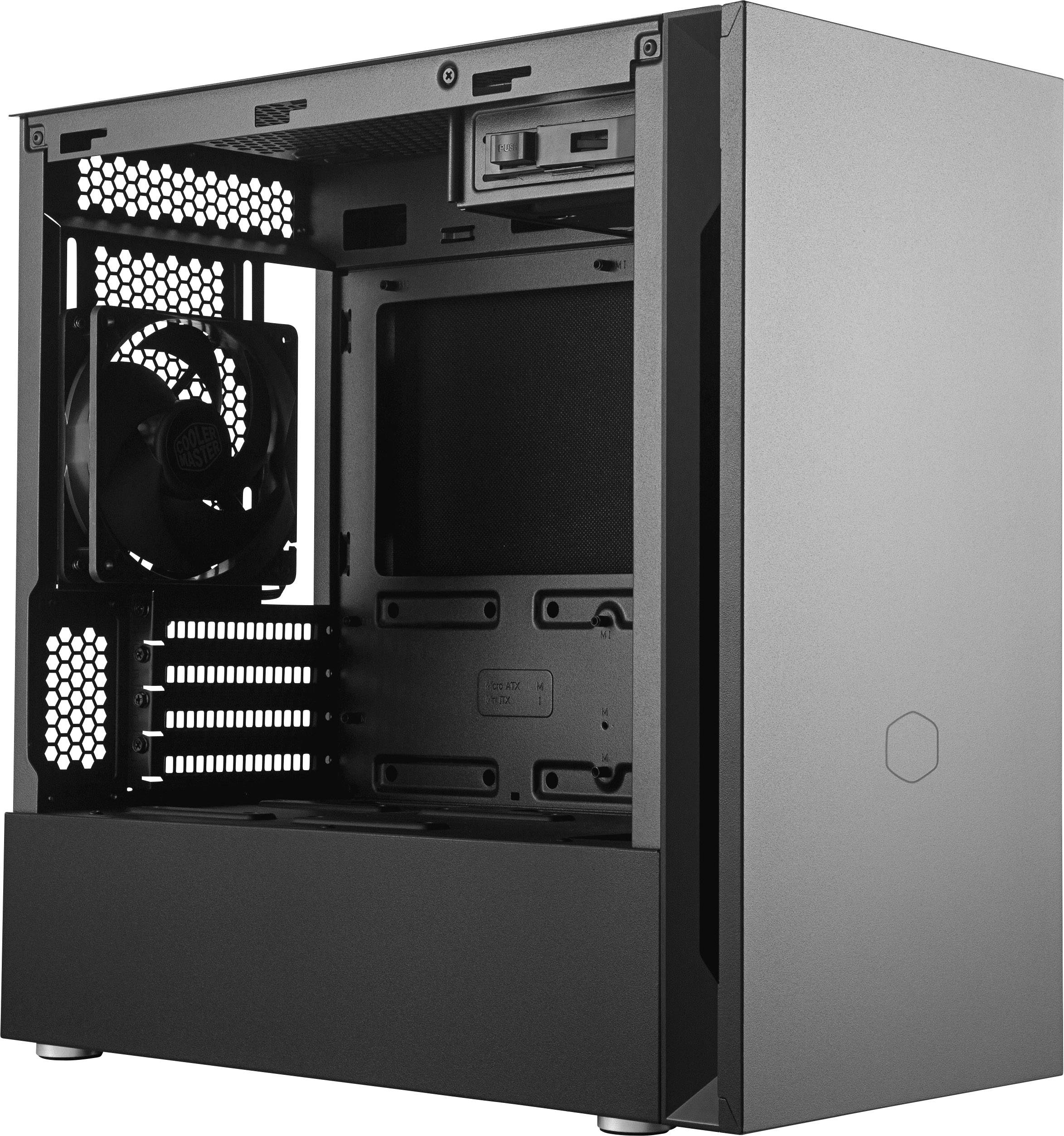 Cooler Master Silencio S400 Midi-Tower PC-Gehäuse Schwarz 2 vorinstallierte Lüfter, Staubfilter, gedämmt
