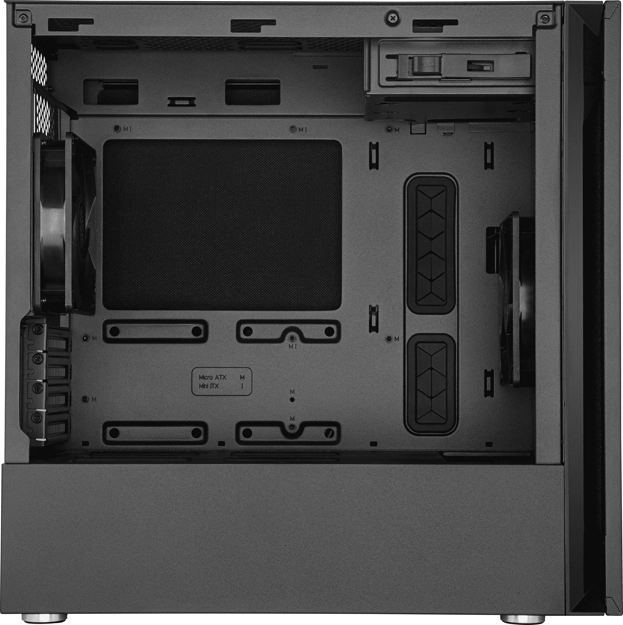 Cooler Master Silencio S400 Midi-Tower PC-Gehäuse Schwarz 2 vorinstallierte Lüfter, Staubfilter, gedämmt