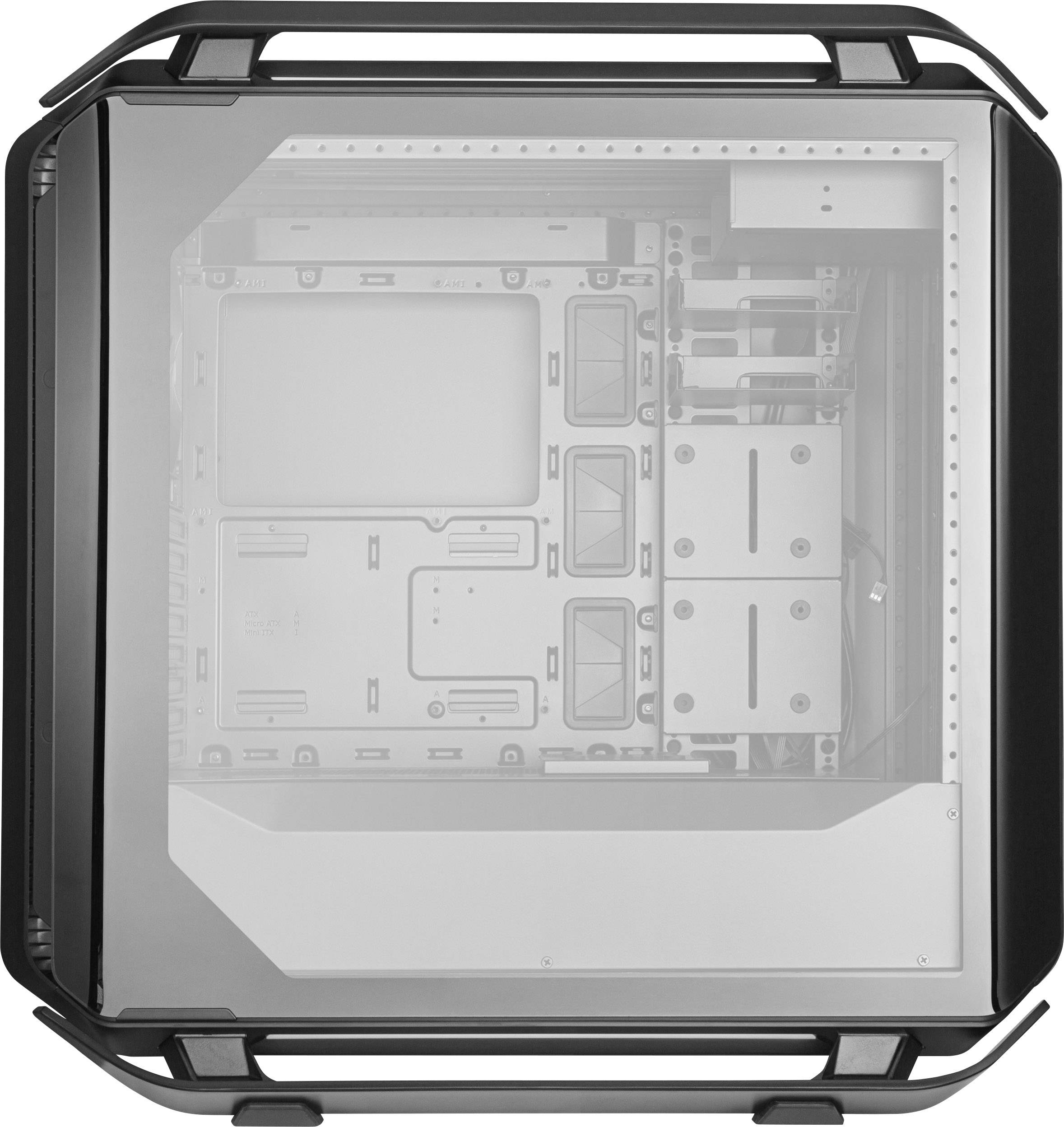 Cooler Master Cosmos C700P Full Tower PC-Gehäuse Schwarz, Silber 3 vorinstallierte Lüfter, Seitenfenster, Staubfilter