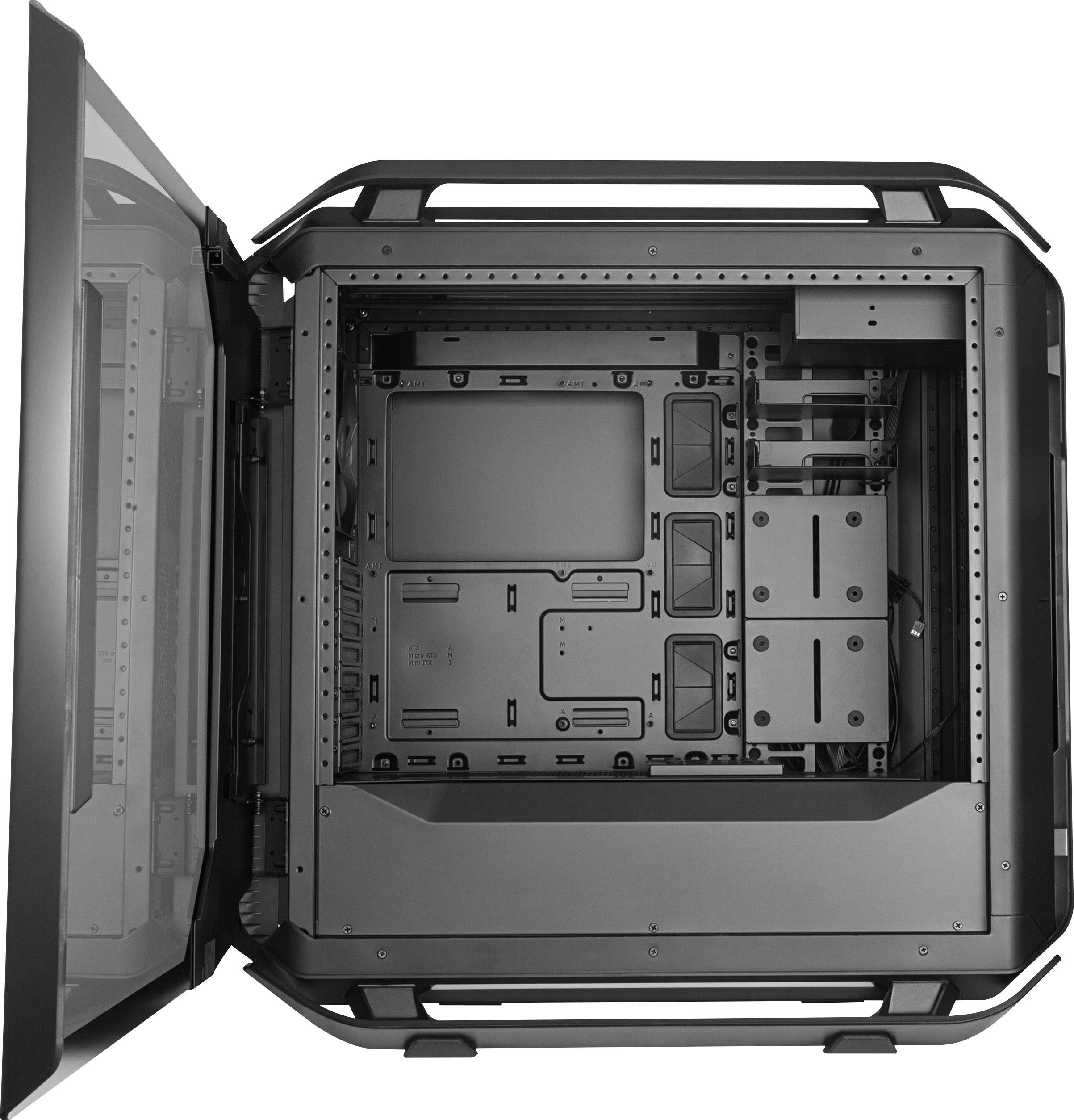 Cooler Master Cosmos C700P Full Tower PC-Gehäuse Schwarz, Silber 3 vorinstallierte Lüfter, Seitenfenster, Staubfilter