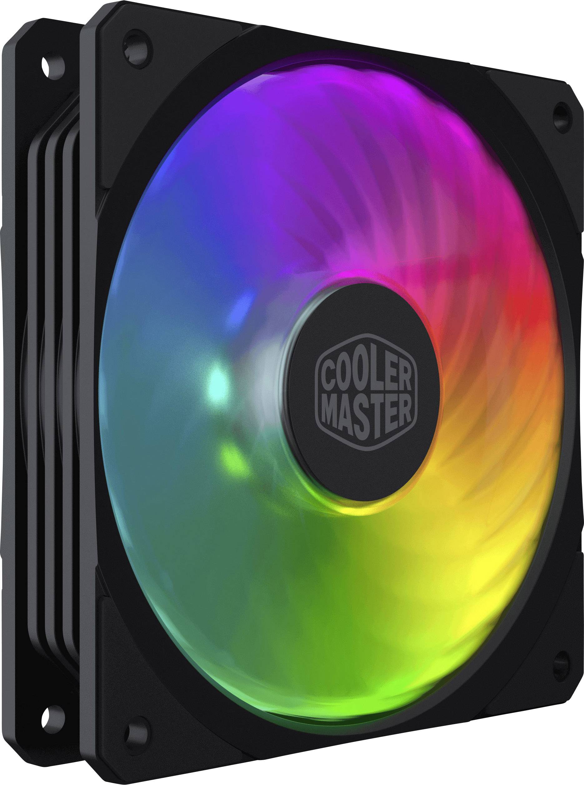 Cooler Master MasterFan SF120R ARGB PC-Gehäuse-Lüfter Schwarz, RGB (B x H x T) 120 x 120 x 25 mm inkl. LED-Beleuchtung