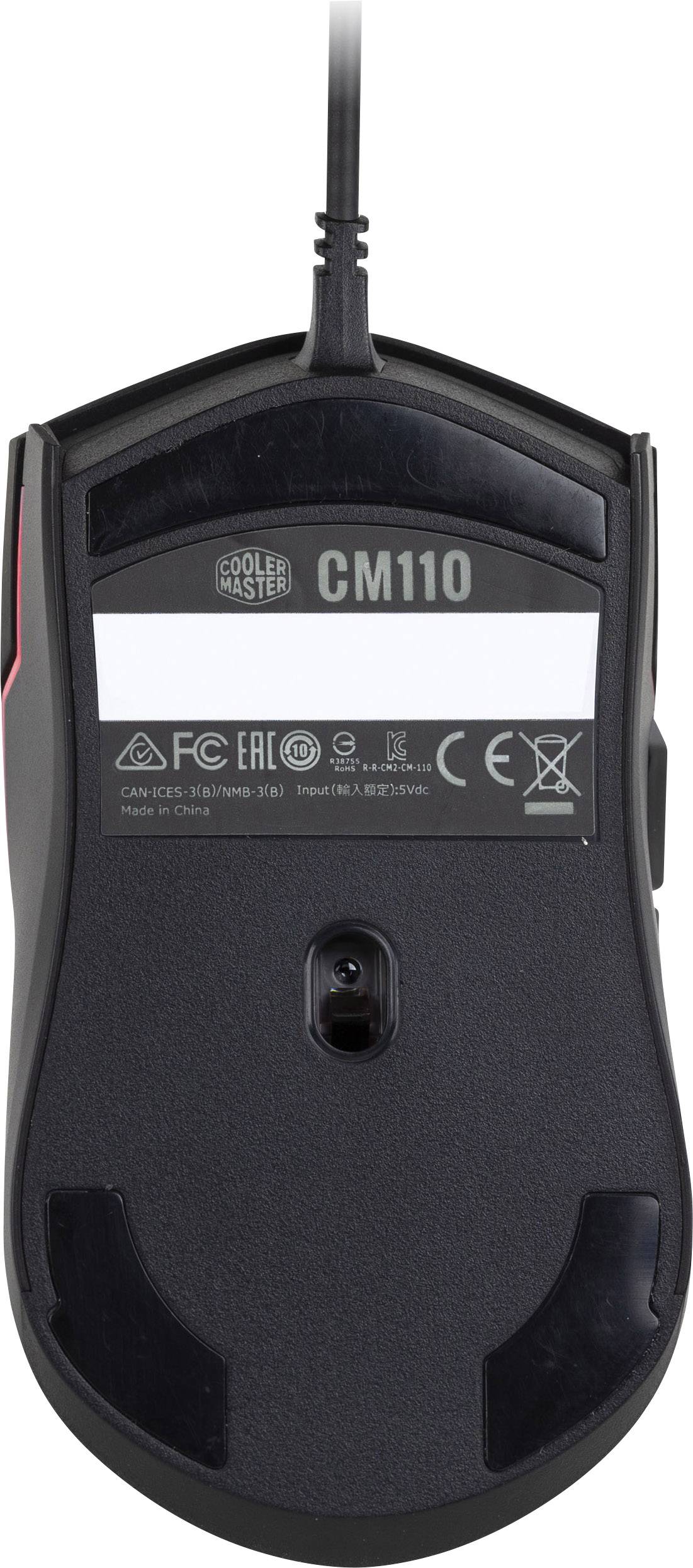 Cooler Master CM110 USB Gaming-Maus Optisch Beleuchtet, Integrierter Profilspeicher Schwarz