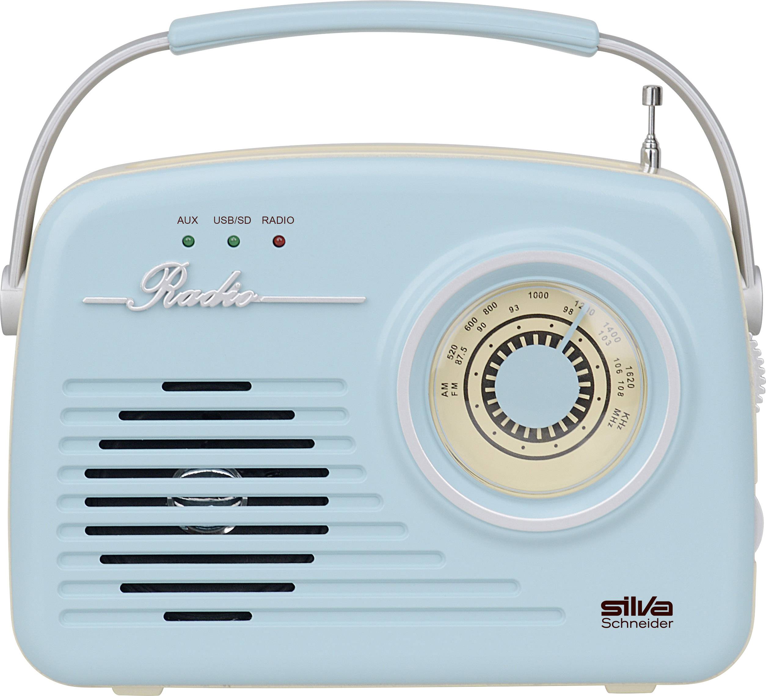 Silva Schneider Mono 1965 Tischradio AUX, USB, SD Blau