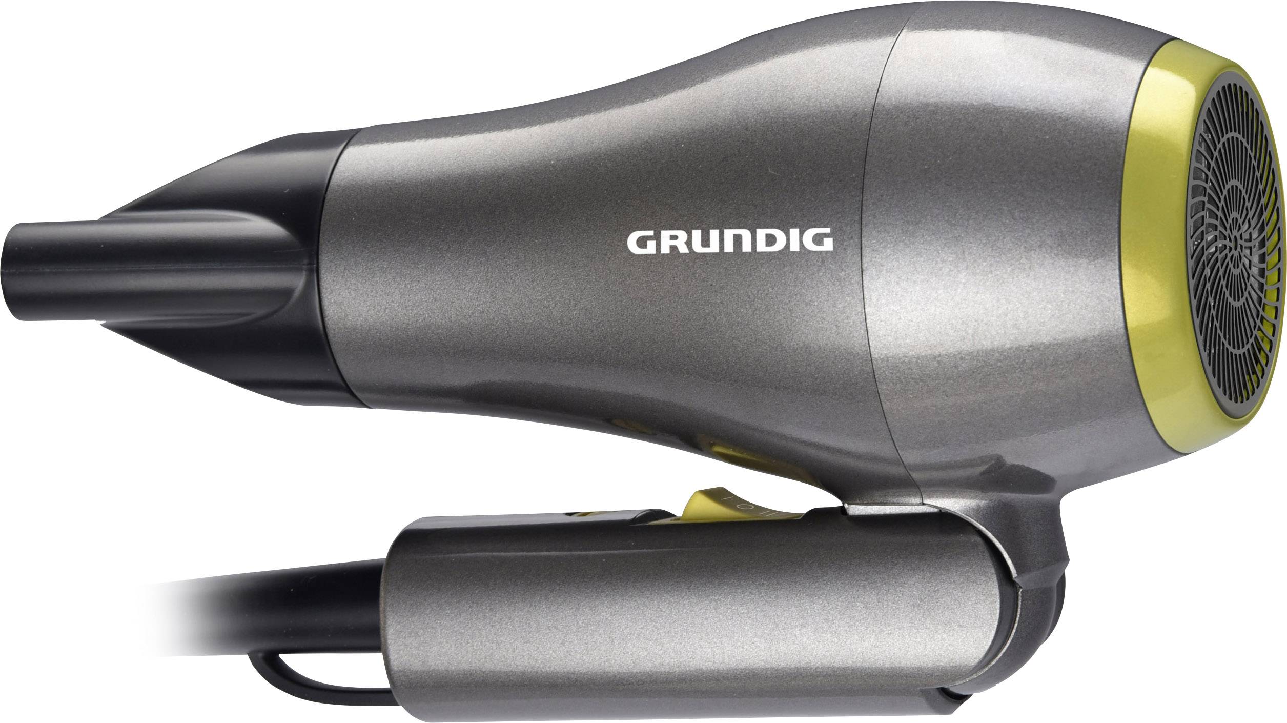 Grundig HD 1800 Reisehaartrockner Silber, Lemon
