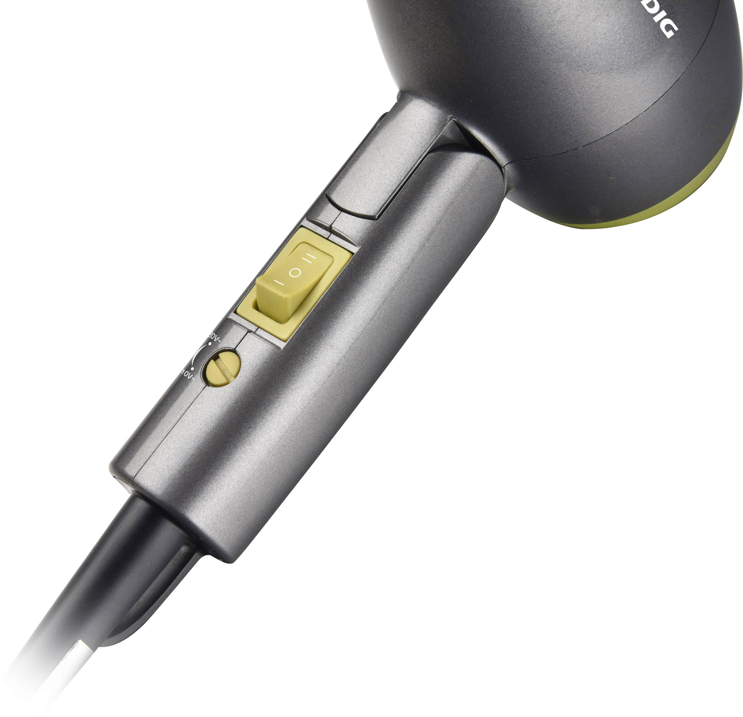 Grundig HD 1800 Reisehaartrockner Silber, Lemon