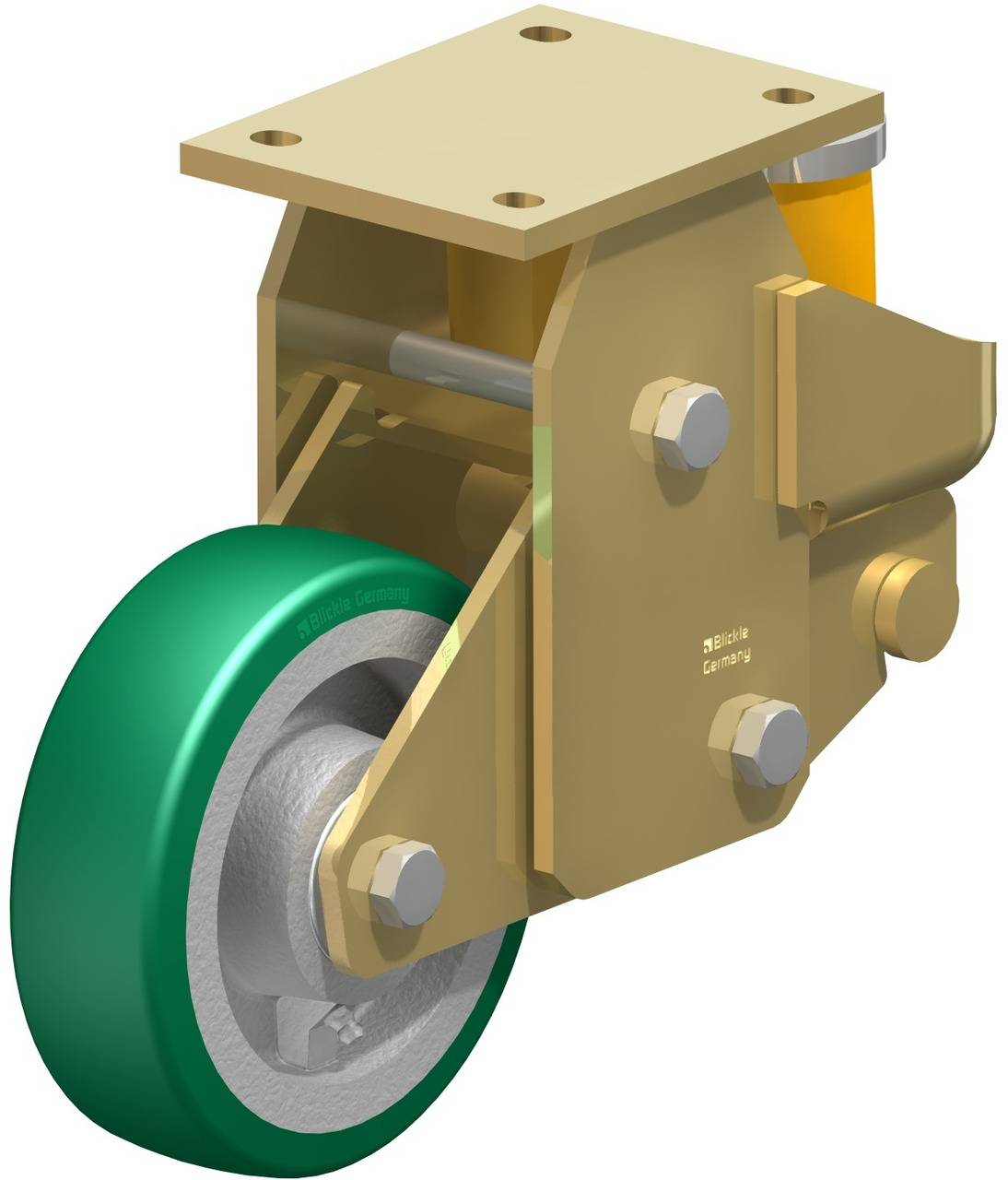 Blickle 755384 BSFE-GST 160K Bockrolle gefedert Rad-Durchmesser: 160mm Tragfähigkeit (max.): 600kg 1St.