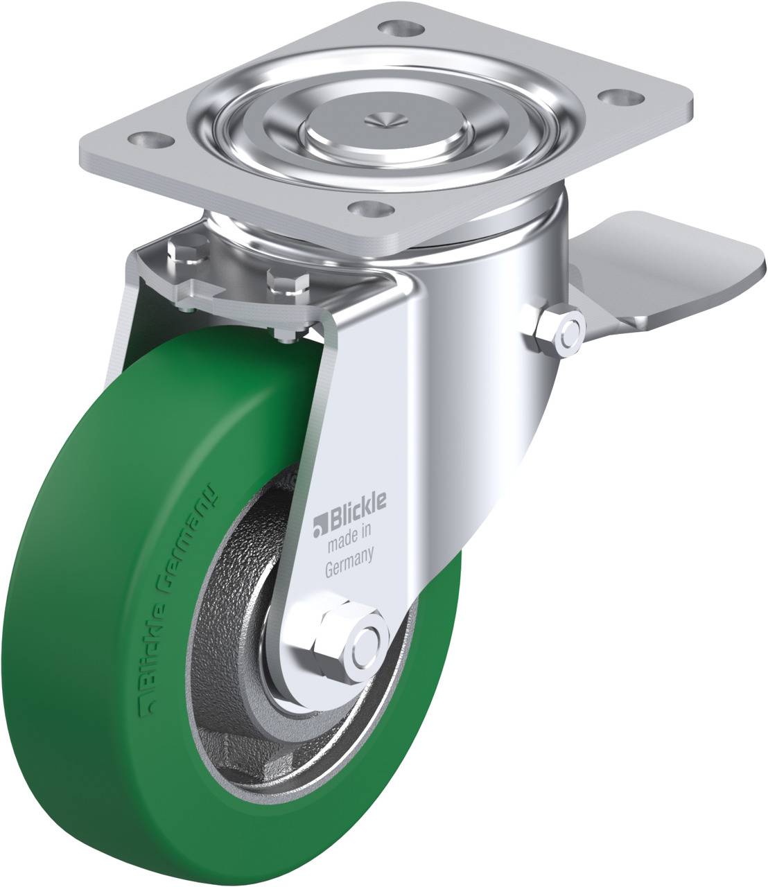 Blickle 852387 LH-GST 150K-ST Lenkrolle mit Feststeller Rad-Durchmesser: 150mm Tragfähigkeit (max.): 570kg 1St.