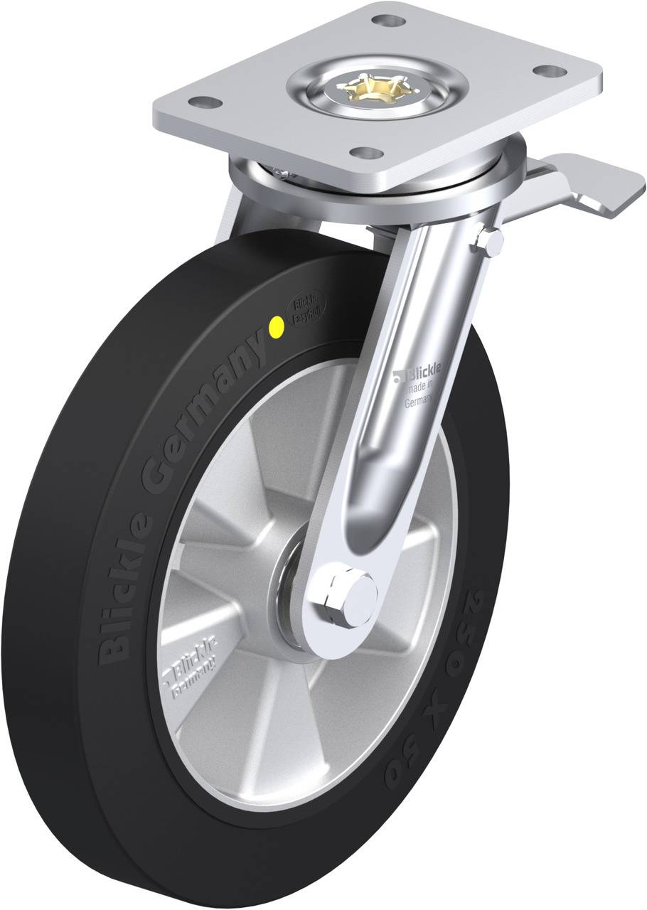 Blickle 852075 LO-ALEV 250K-ST-EL Lenkrolle mit Feststeller Rad-Durchmesser: 250mm Tragfähigkeit (max.): 650kg 1St.