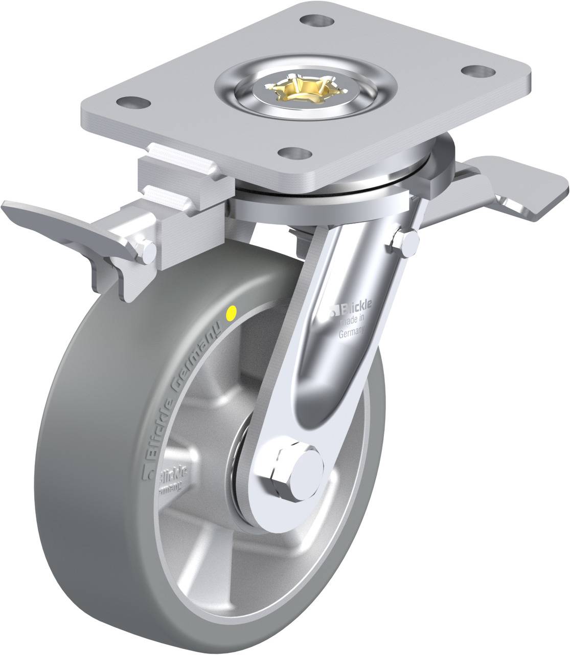 Blickle 852543 LO-ALTH 150K-ST-AS-RI4 Lenkrolle mit Feststeller Rad-Durchmesser: 150mm Tragfähigkeit (max.): 650kg 1St.