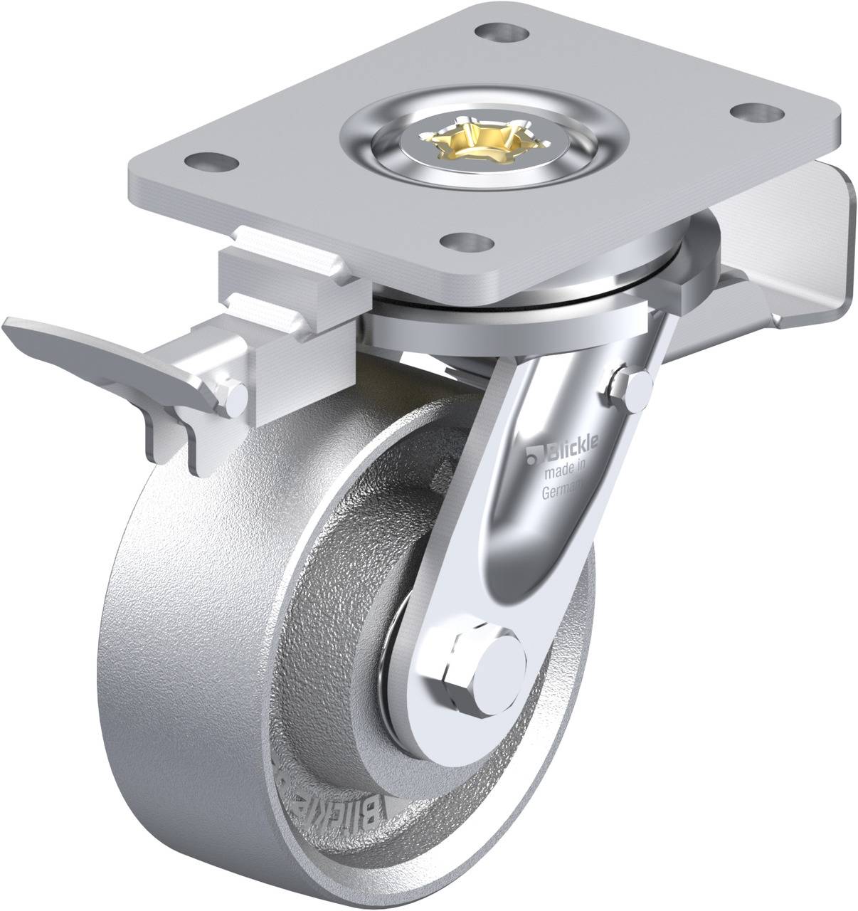 Blickle 853078 LO-G 127K-ST-RI4 Lenkrolle mit Feststeller Rad-Durchmesser: 125mm Tragfähigkeit (max.): 750kg 1St.