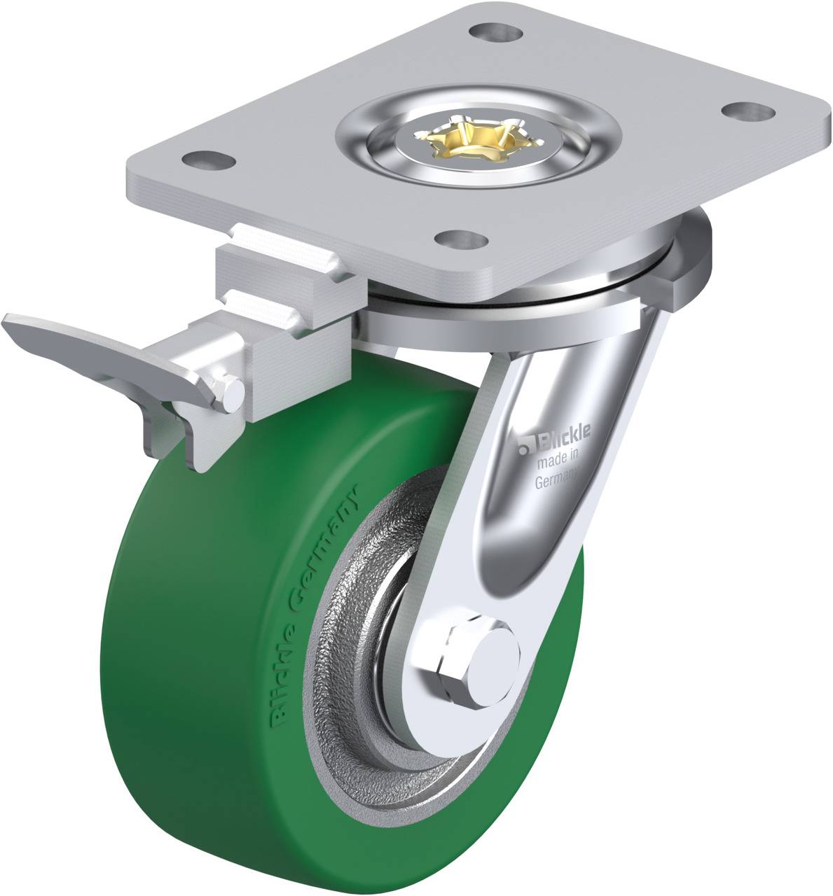 Blickle 852401 LO-GST 127K-RI4 Lenkrolle mit Feststeller Rad-Durchmesser: 125mm Tragfähigkeit (max.): 450kg 1St.