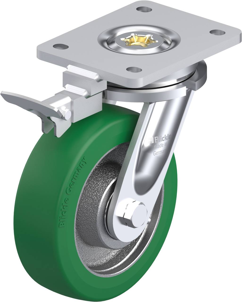 Blickle 852409 LO-GST 160K-RI4 Lenkrolle mit Feststeller Rad-Durchmesser: 160mm Tragfähigkeit (max.): 600kg 1St.