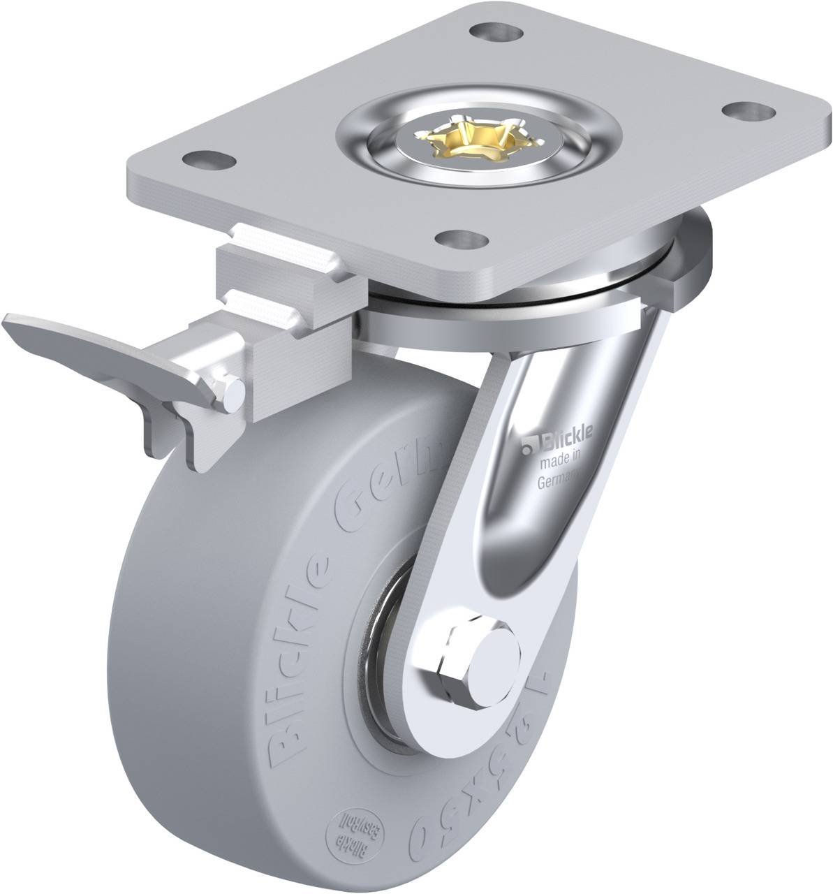 Blickle 852101 LO-SE 125K-SG-RI4 Lenkrolle mit Feststeller Rad-Durchmesser: 125mm Tragfähigkeit (max.): 320kg 1St.