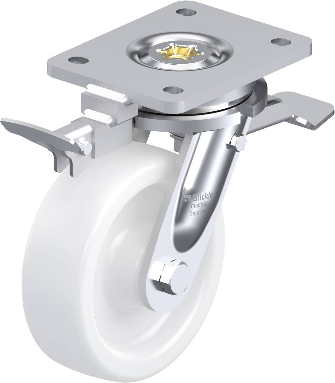 Blickle 852994 LO-SPO 150G-ST-RI4 Lenkrolle mit Feststeller Rad-Durchmesser: 150mm Tragfähigkeit (max.): 800kg 1St.