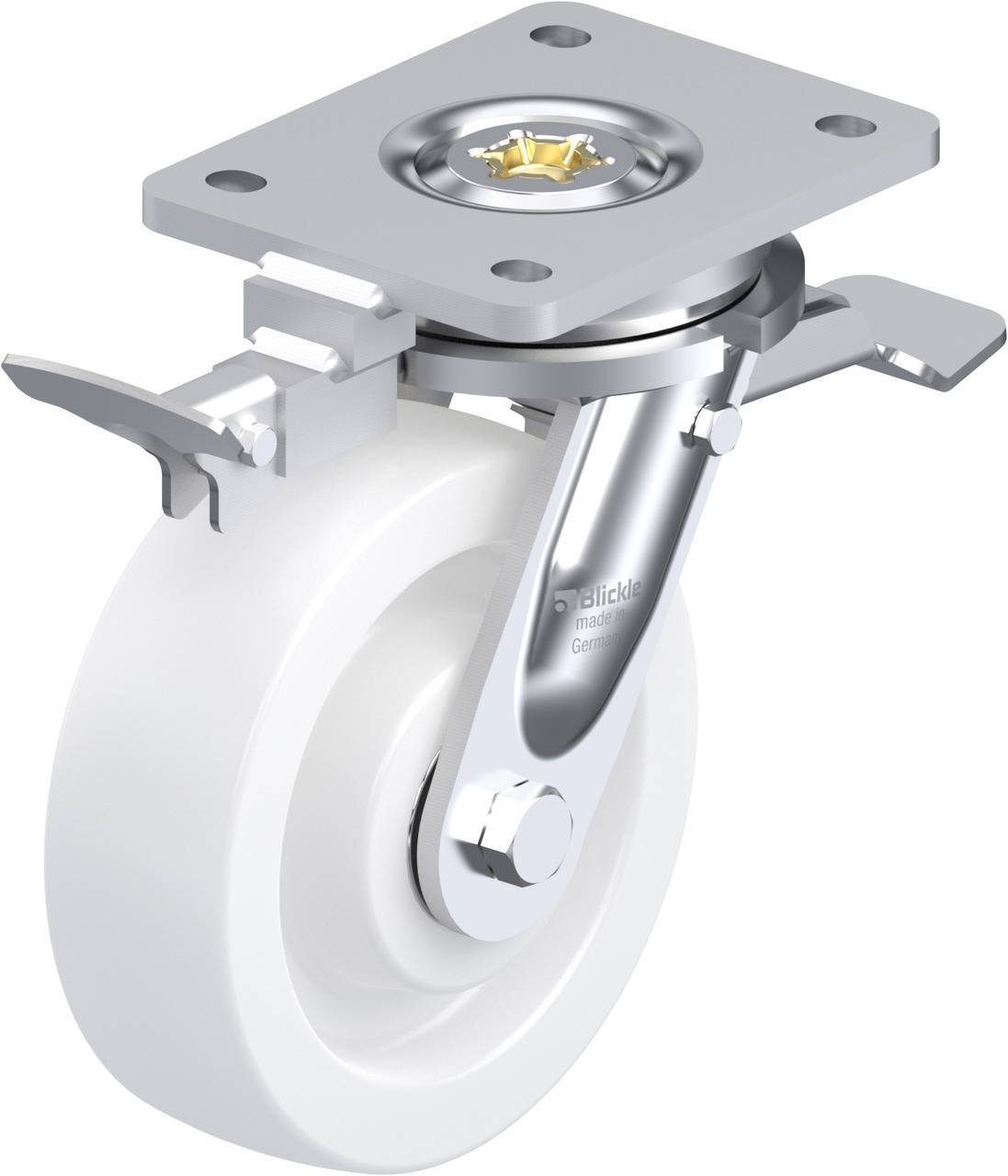 Blickle 853000 LO-SPO 160K-ST-RI4 Lenkrolle mit Feststeller Rad-Durchmesser: 160mm Tragfähigkeit (max.): 850kg 1St.