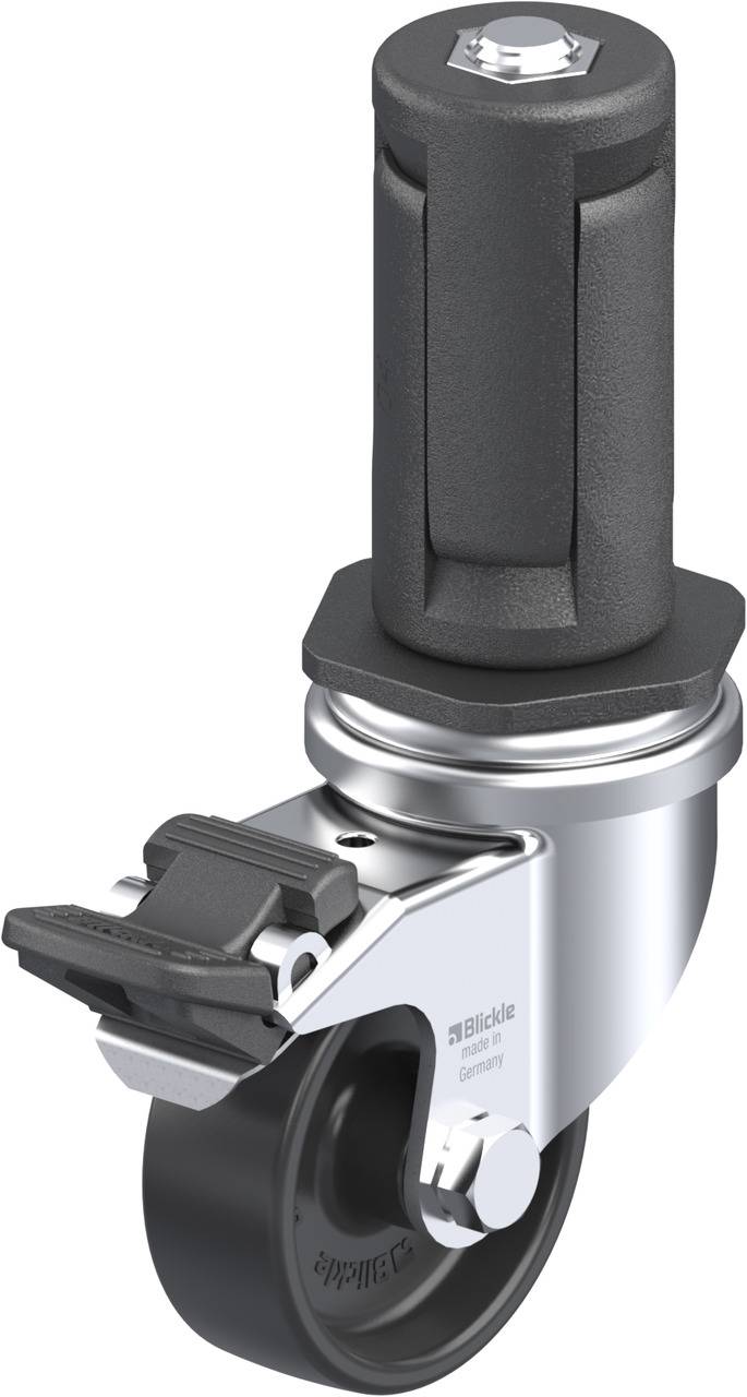 Blickle 848948 LRA-POA 50G-FI-ER04 Lenkrolle mit Feststeller Rad-Durchmesser: 50mm Tragfähigkeit (max.): 75kg 1St.