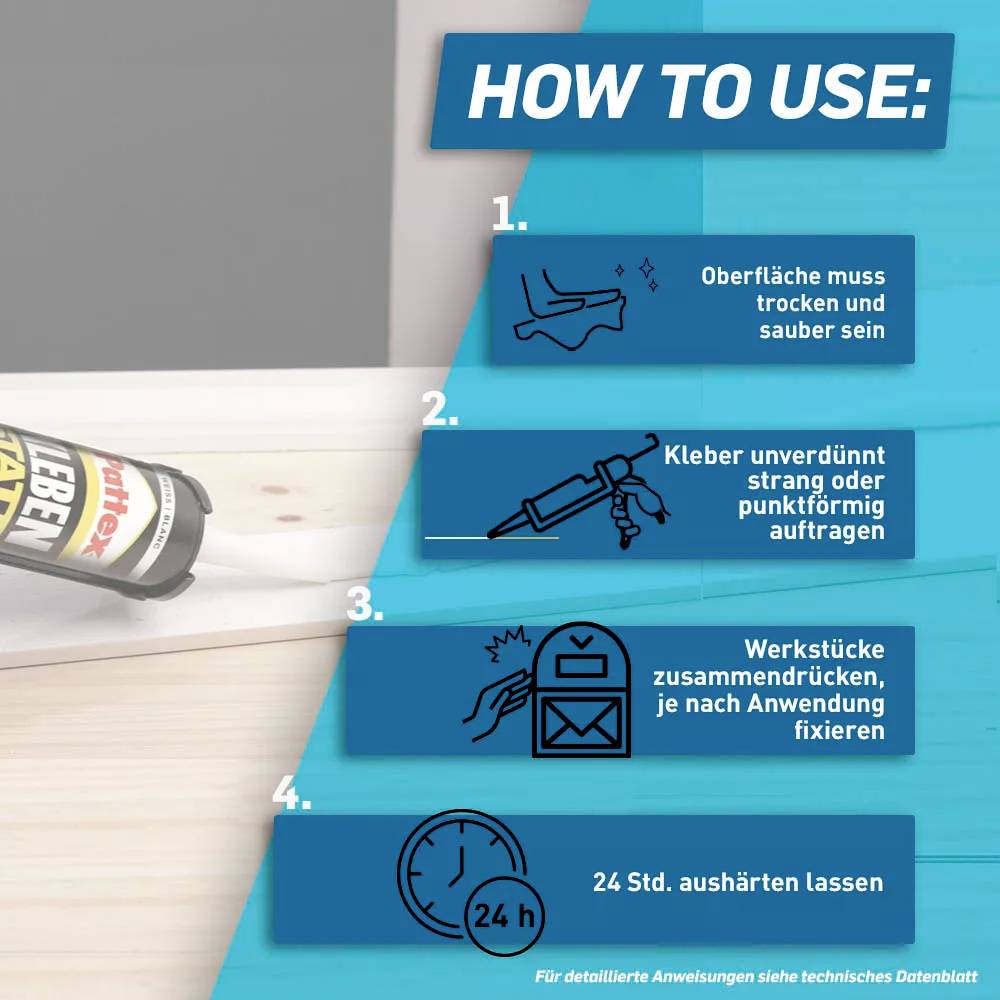 Pattex Kleben statt Bohren Klebe- und Dichtmasse PKBUW 450g