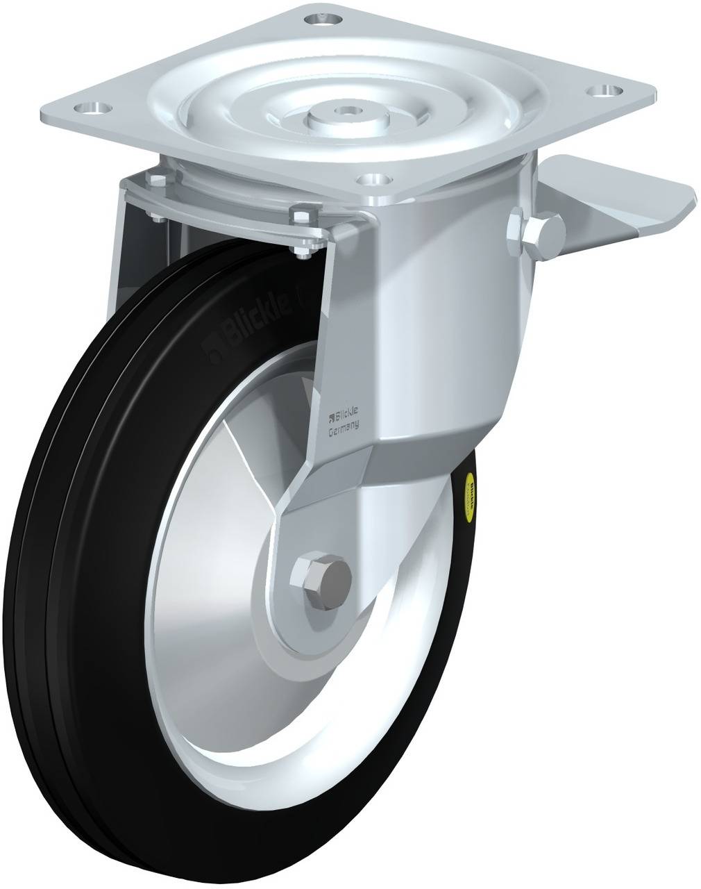 Blickle 314880 L-RD 250K-ST-FA Lenkrolle mit Feststeller Rad-Durchmesser: 250mm Tragfähigkeit (max.): 450kg 1St.