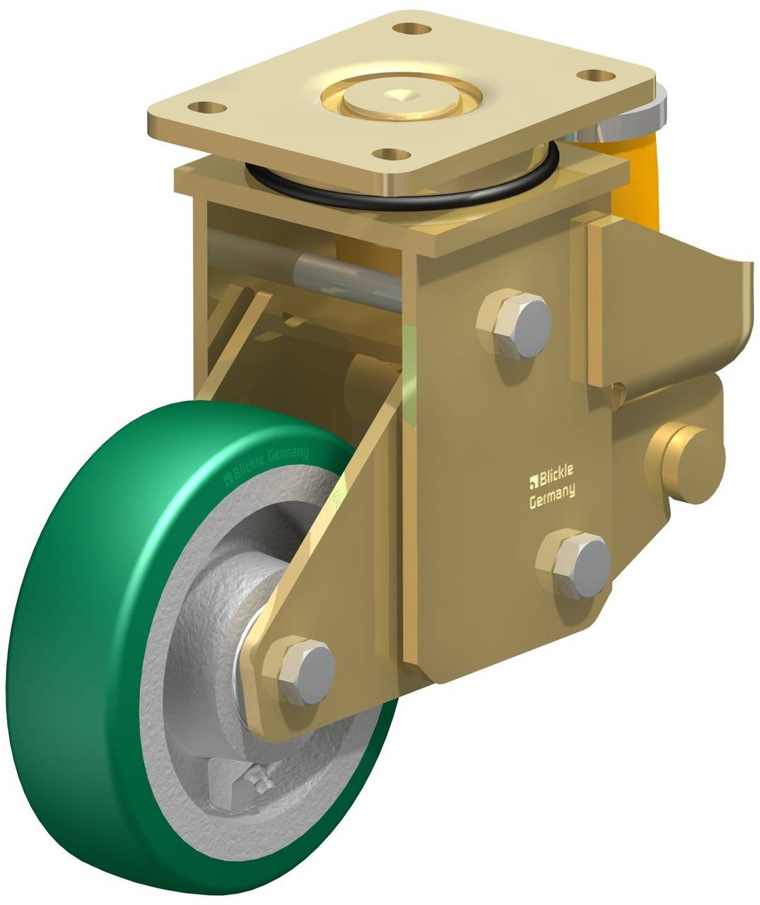 Blickle 755379 LSFE-GST 160K Lenkrolle gefedert Rad-Durchmesser: 160mm Tragfähigkeit (max.): 600kg 1St.