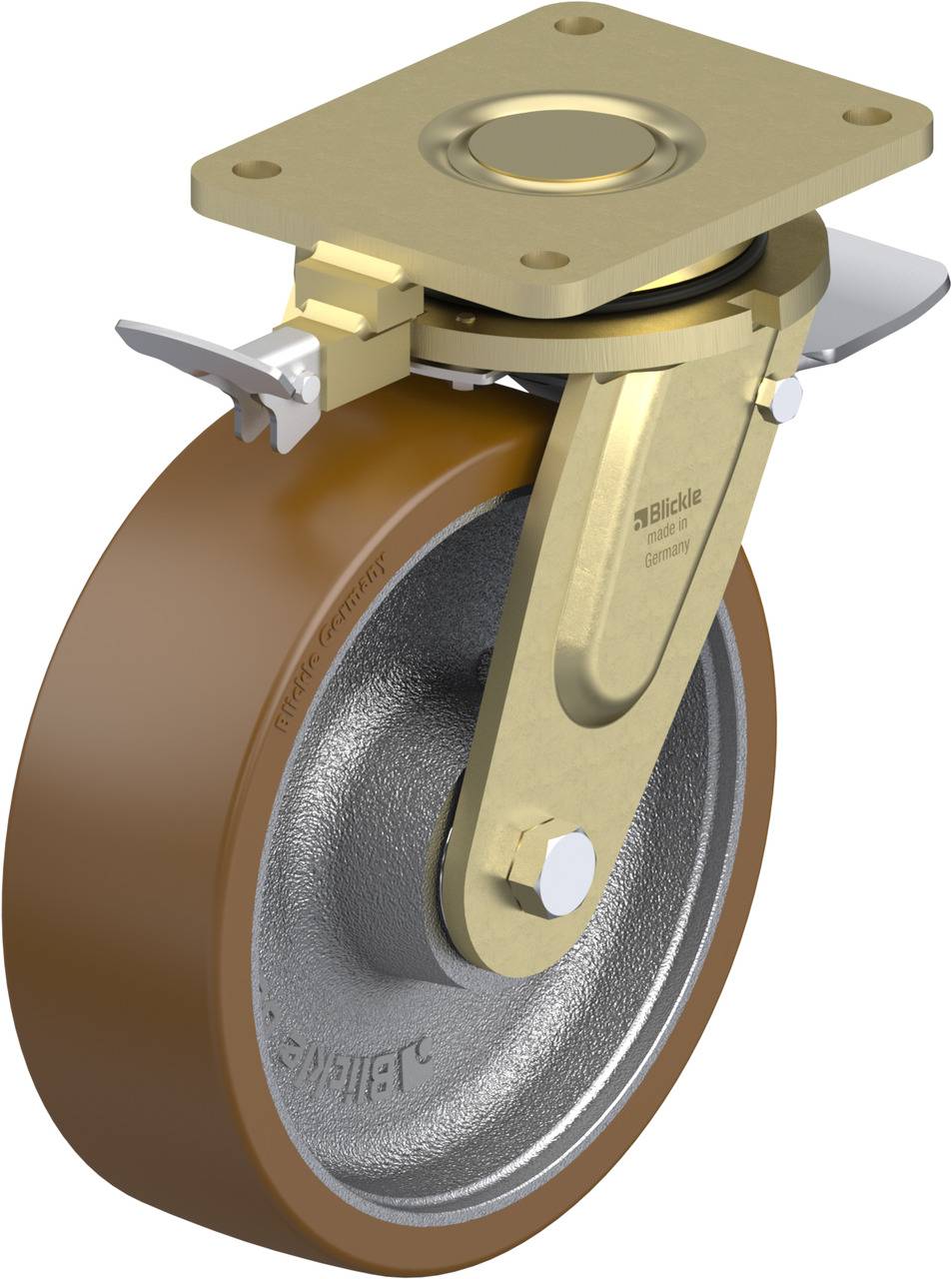 Blickle 852600 LS-GB 252K-ST-RI4 Lenkrolle mit Feststeller Rad-Durchmesser: 250mm Tragfähigkeit (max.): 1800kg 1St.