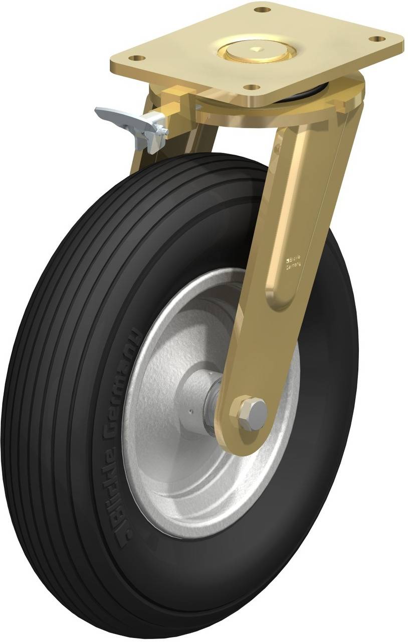 Blickle 852128 LS-P 410K-RI4 Lenkrolle mit Feststeller Rad-Durchmesser: 400mm Tragfähigkeit (max.): 350kg 1St.