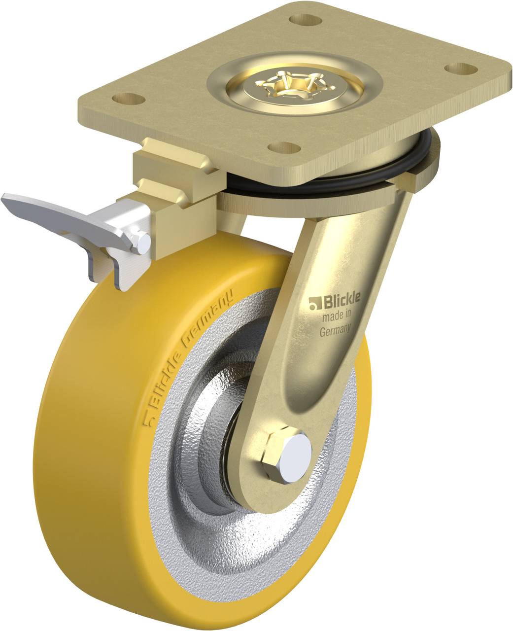 Blickle 473306 LS-SETH 150K-RI4 Lenkrolle mit Feststeller Rad-Durchmesser: 150mm Tragfähigkeit (max.): 650kg 1St.