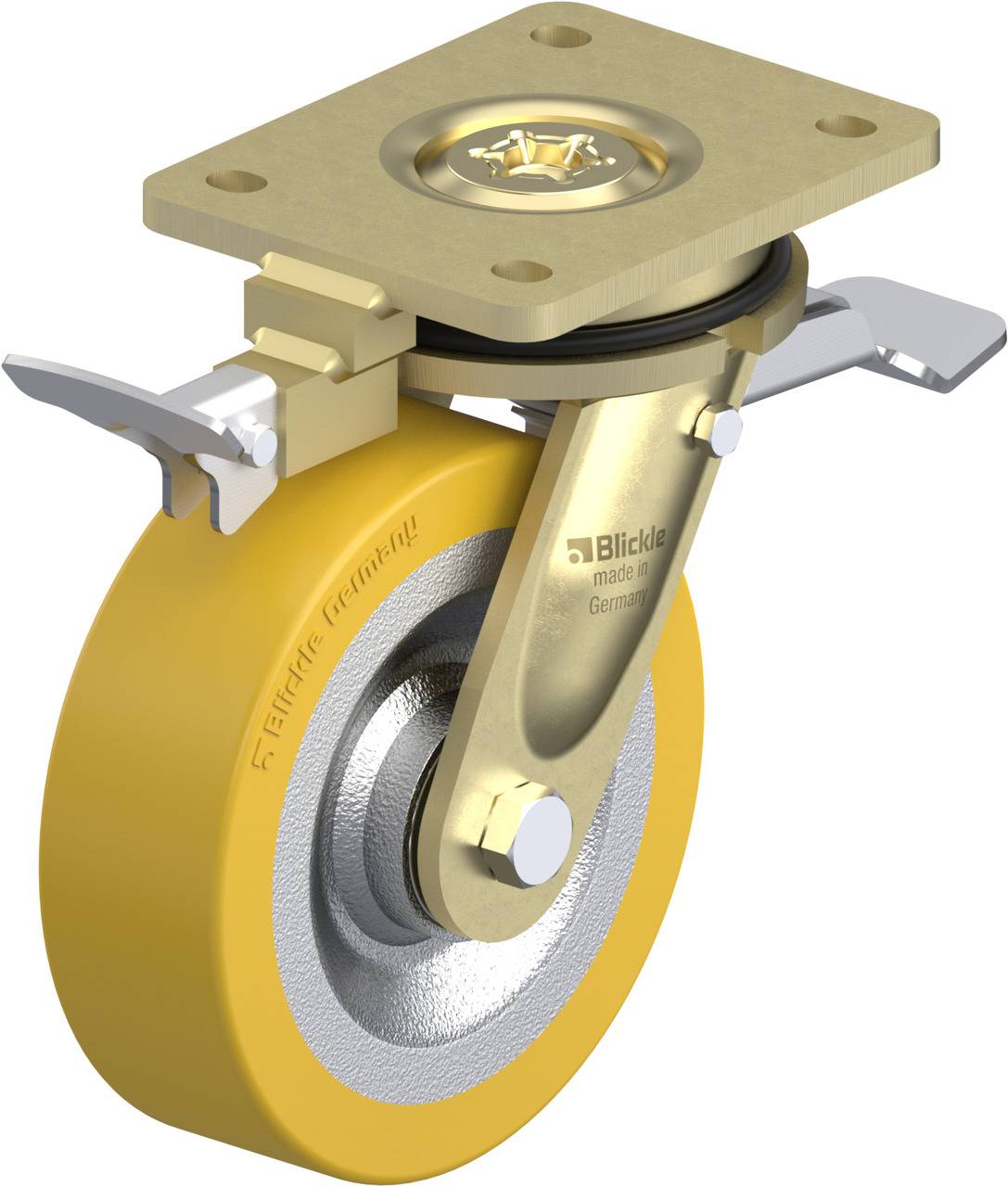 Blickle 753332 LS-SETH 160K-ST-RI4 Lenkrolle mit Feststeller Rad-Durchmesser: 160mm Tragfähigkeit (max.): 700kg 1St.