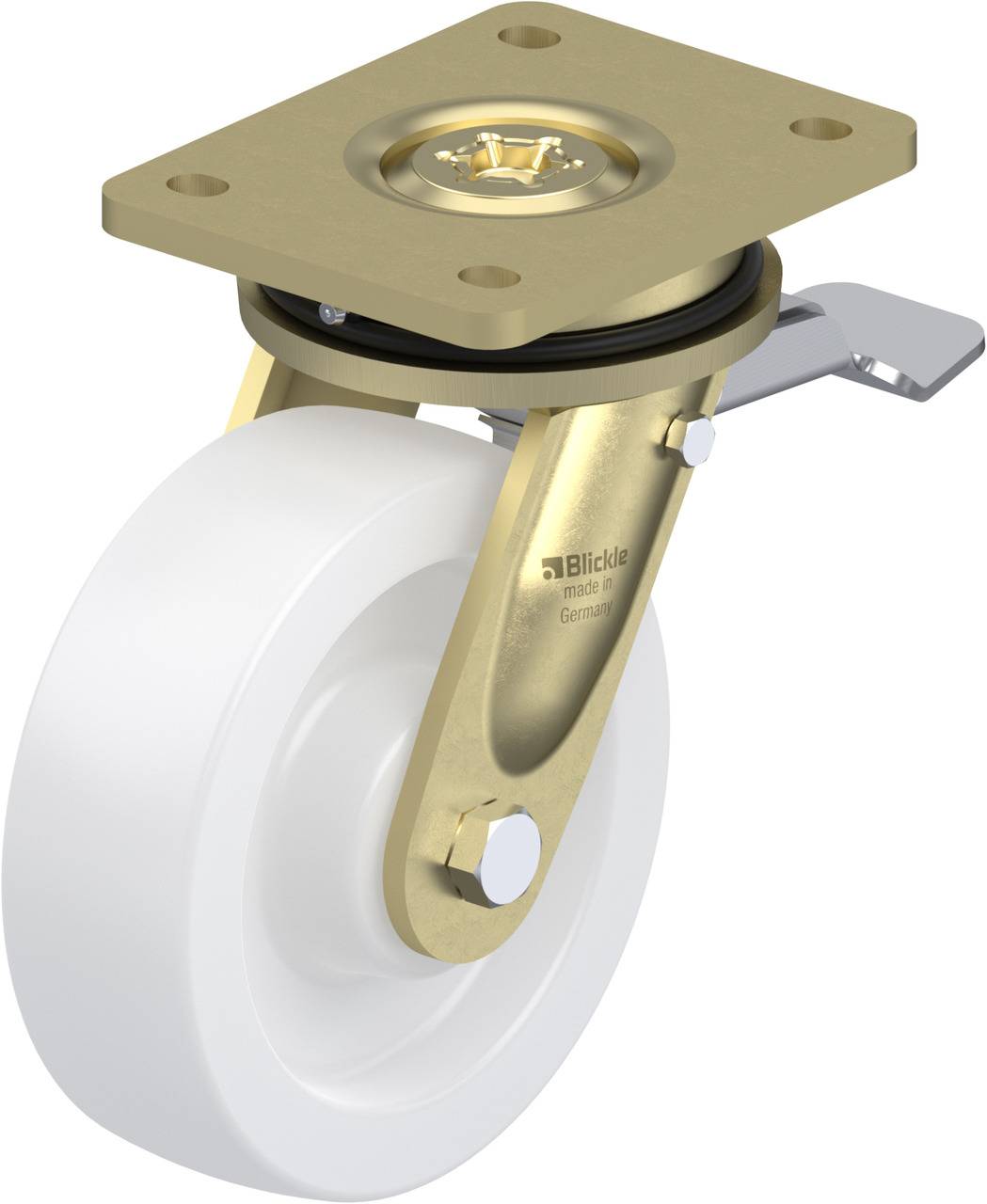 Blickle 755058 LS-SPO 160G-ST Lenkrolle mit Feststeller Rad-Durchmesser: 160mm Tragfähigkeit (max.): 850kg 1St.