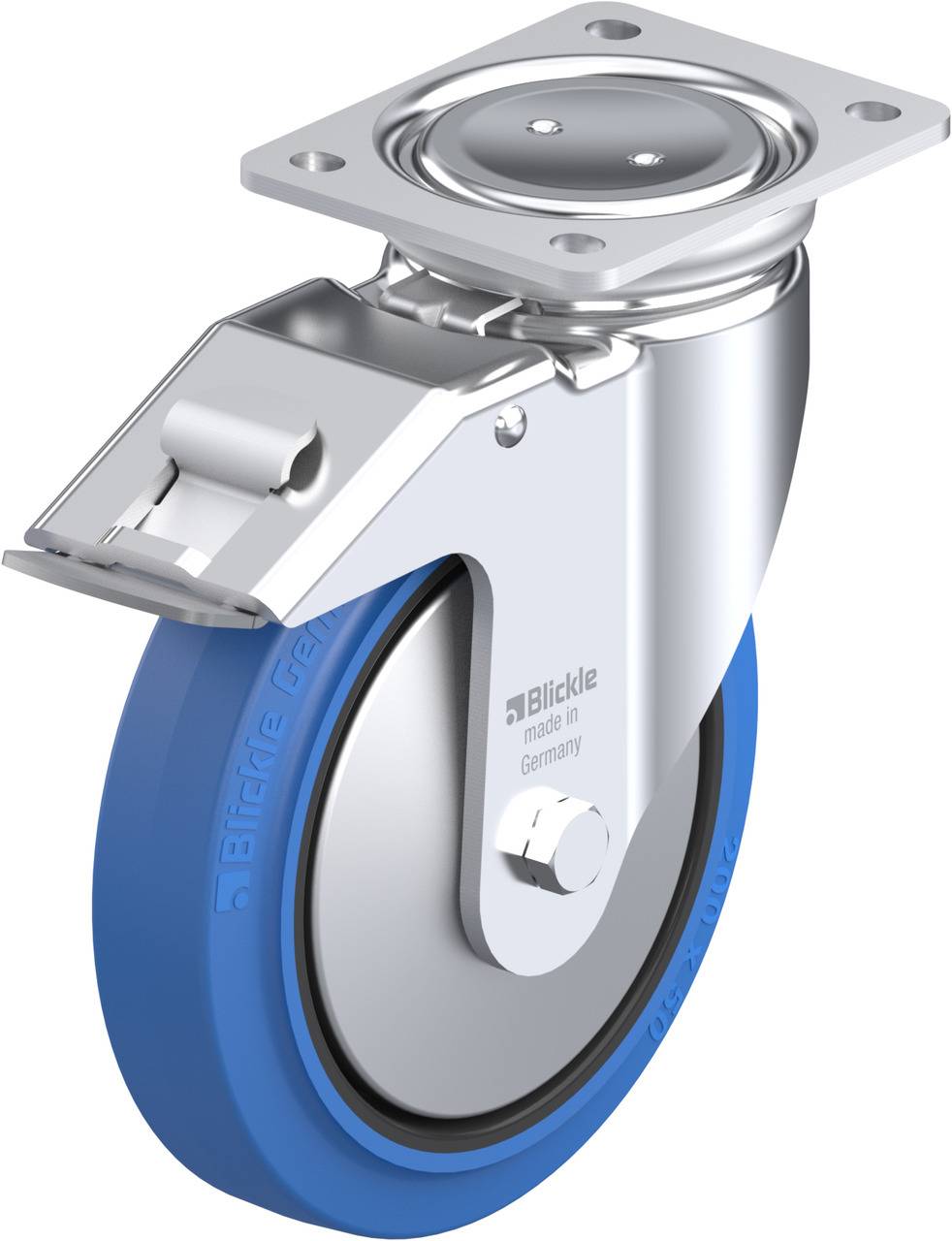 Blickle 851634 LU-POEV 200R-FI-SB-FA Lenkrolle mit Feststeller Rad-Durchmesser: 200mm Tragfähigkeit (max.): 500kg 1St.