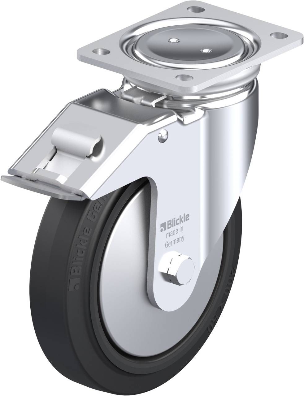 Blickle 851627 LUH-POEV 200XR-FI-FA Lenkrolle mit Feststeller Rad-Durchmesser: 200mm Tragfähigkeit (max.): 500kg 1St.