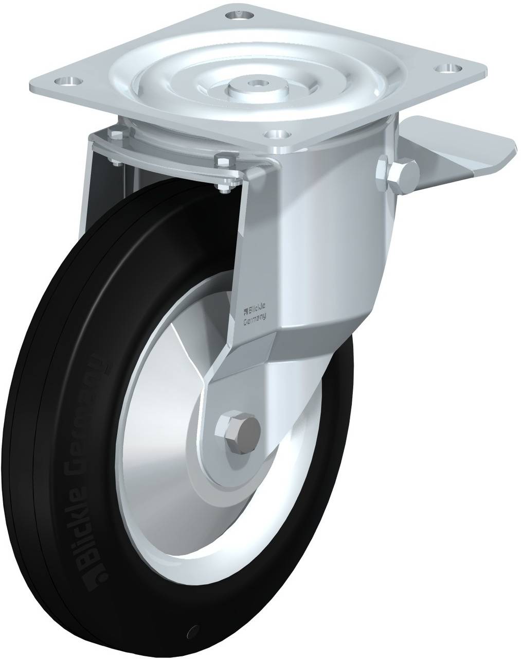 Blickle 849828 L-V 252R-ST-EL-FA Lenkrolle mit Feststeller Rad-Durchmesser: 250mm Tragfähigkeit (max.): 295kg 1St.